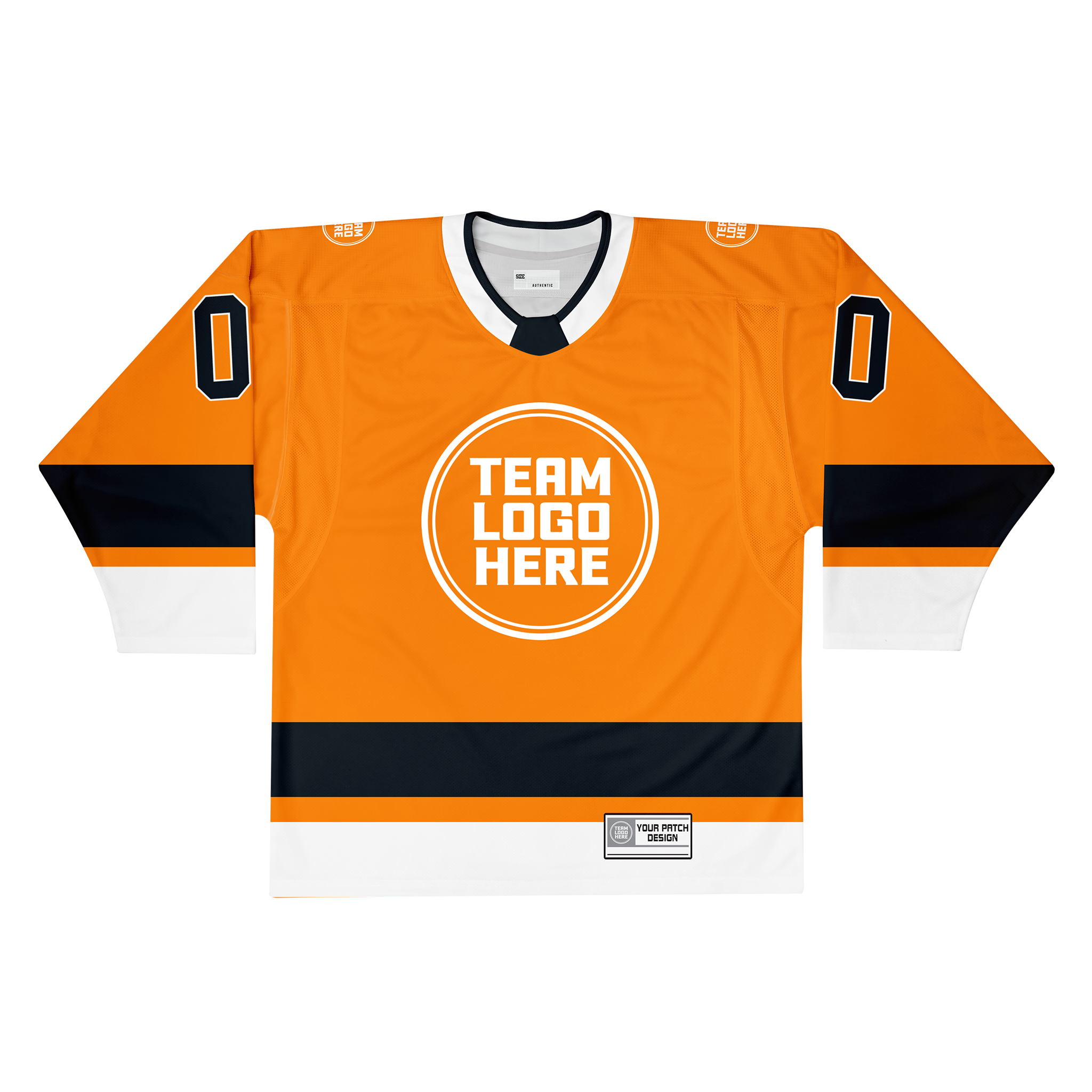 Custom Hockey Jersey Elite Pro EP-201 OrangeBlackWhite