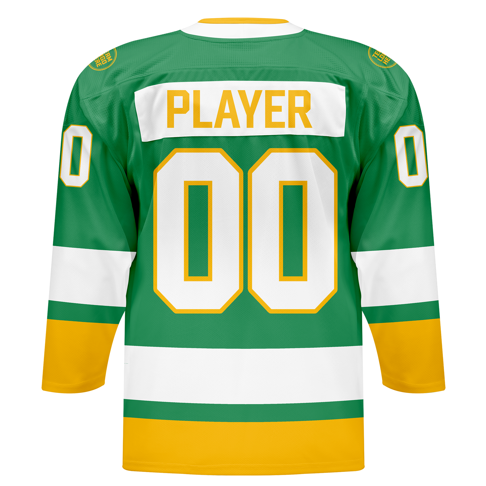 Custom Hockey Jersey Elite Pro EP-201 GreenWhiteGold