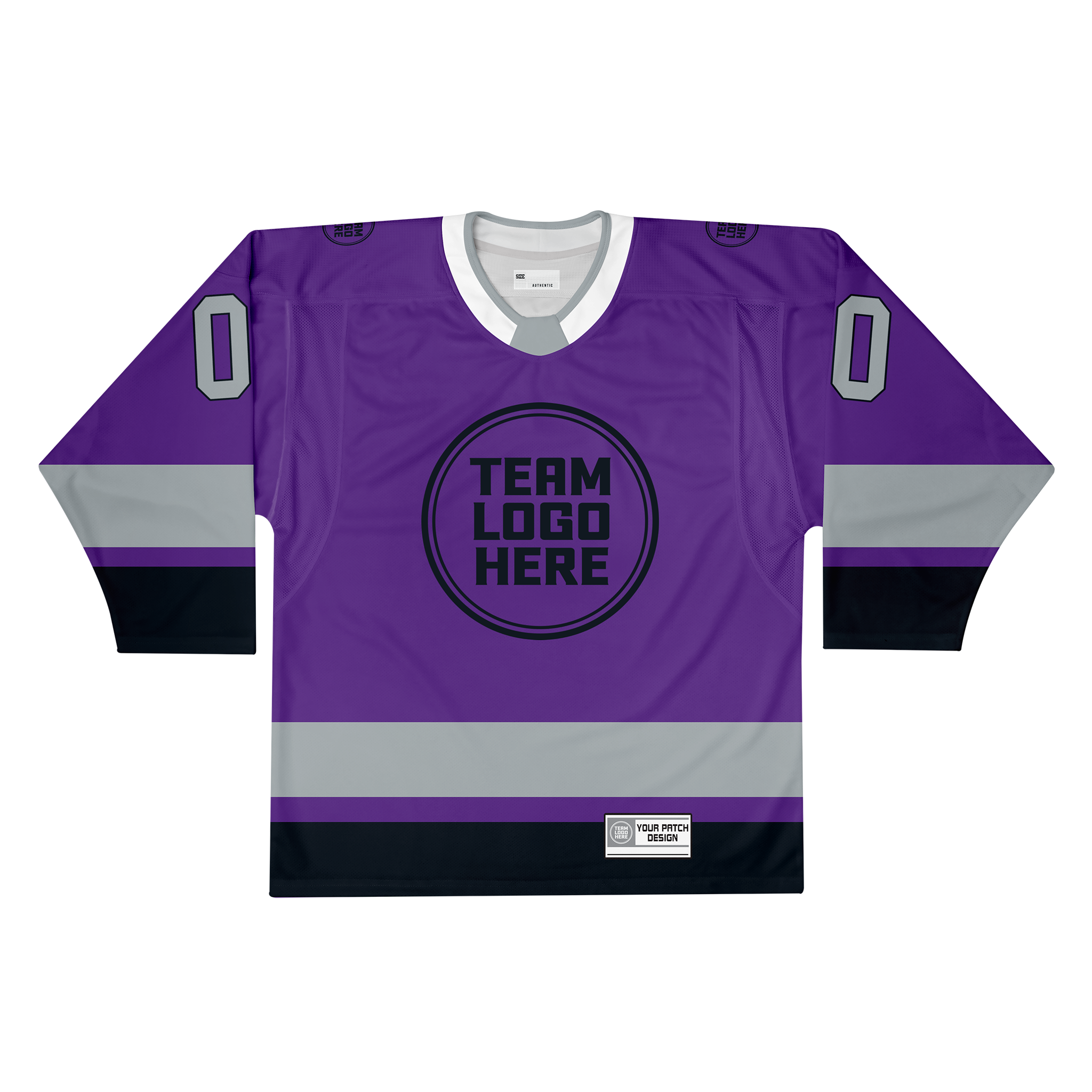 Custom Hockey Jersey Elite Pro EP-201 PurpleSilverBlack