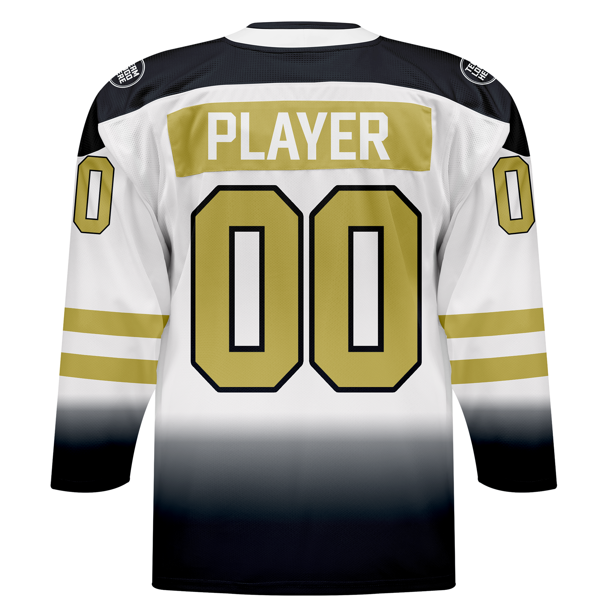 Custom Hockey Jersey Elite Pro EP-202 BlackWhitegold