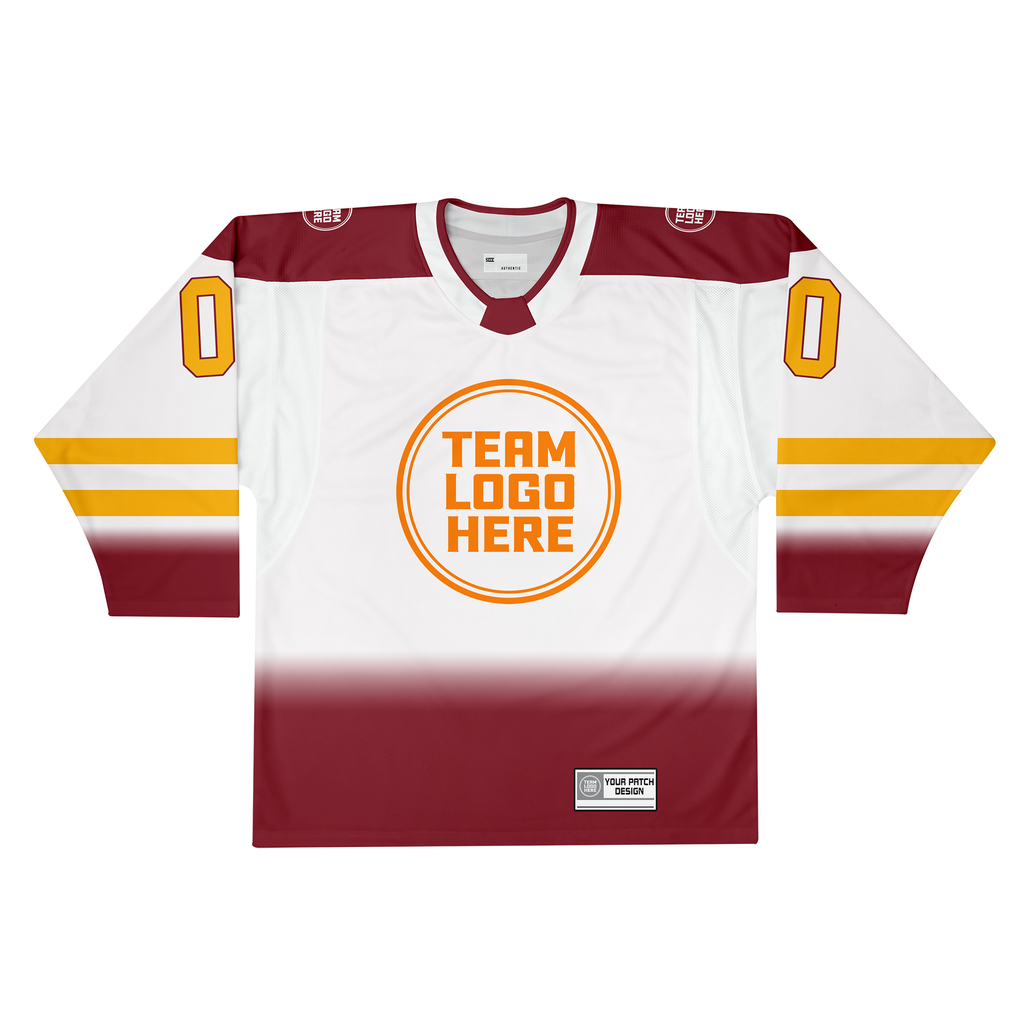 Custom Hockey Jersey Elite Pro EP-202 BurgundyWhiteGold
