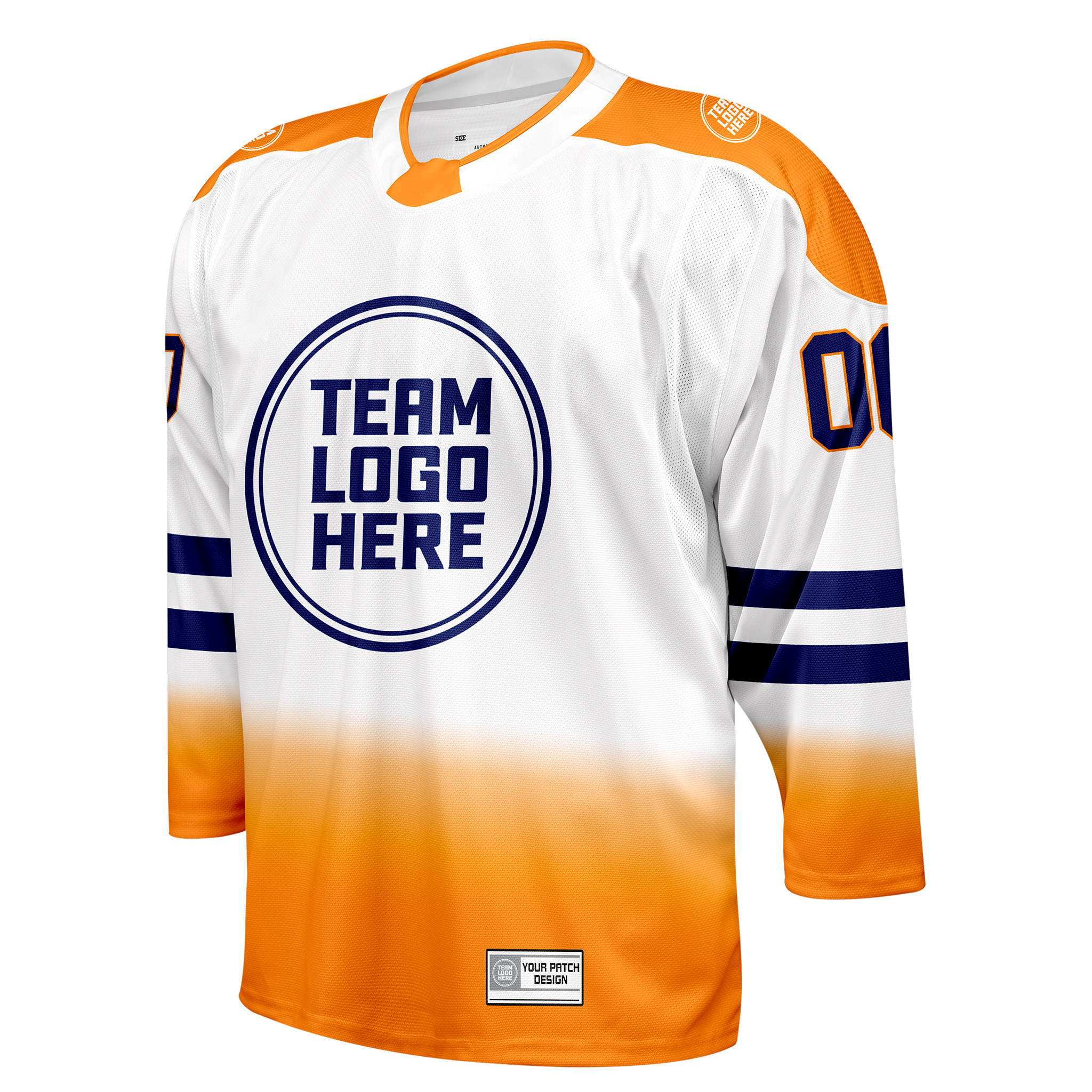 Custom Hockey Jersey Elite Pro EP-202 OrangeWhiteNavy