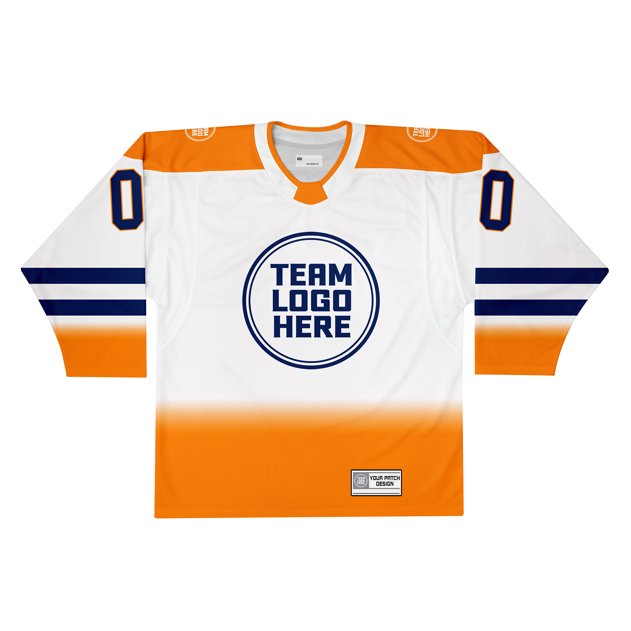 Custom Hockey Jersey Elite Pro EP-202 OrangeWhiteNavy