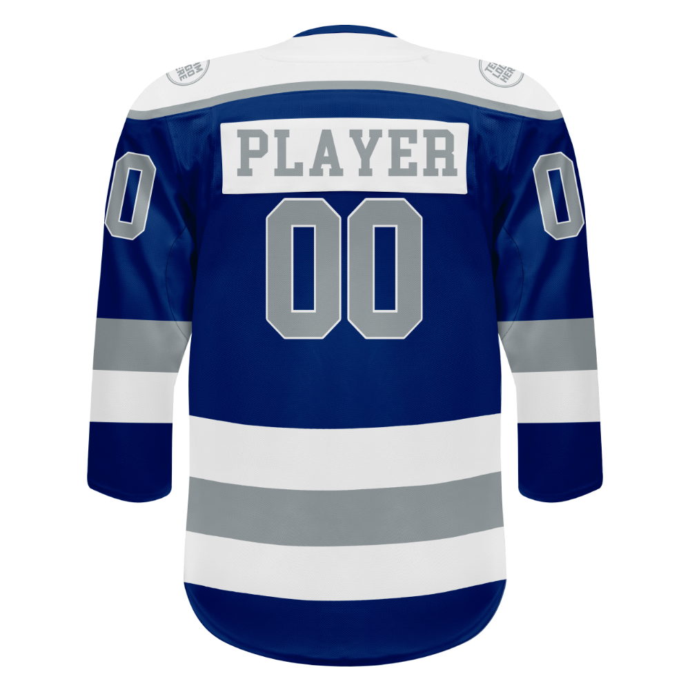 Custom Hockey Jersey Elite Pro EP-301 BlueSilverWhite