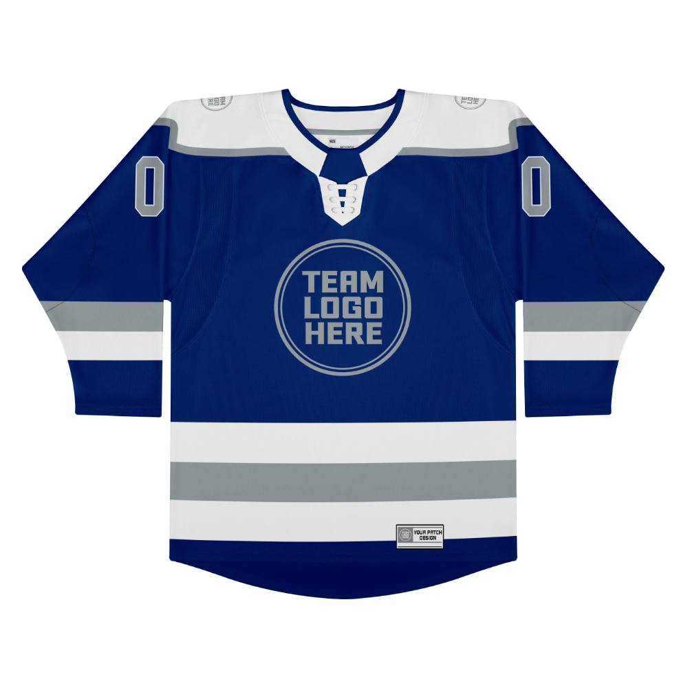 Custom Hockey Jersey Elite Pro EP-301 BlueSilverWhite