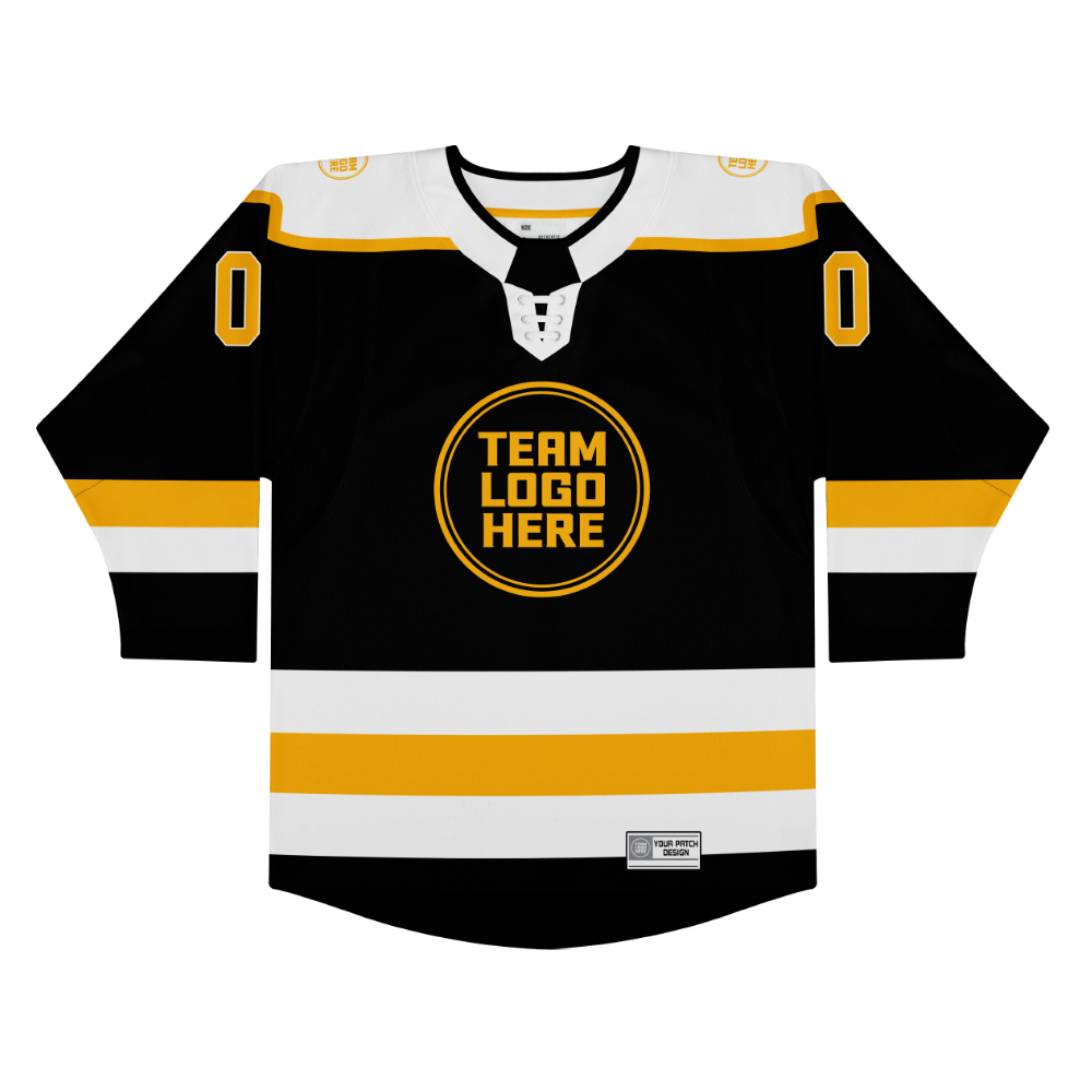 Custom Hockey Jersey Elite Pro EP-301 BlackGoldWhite
