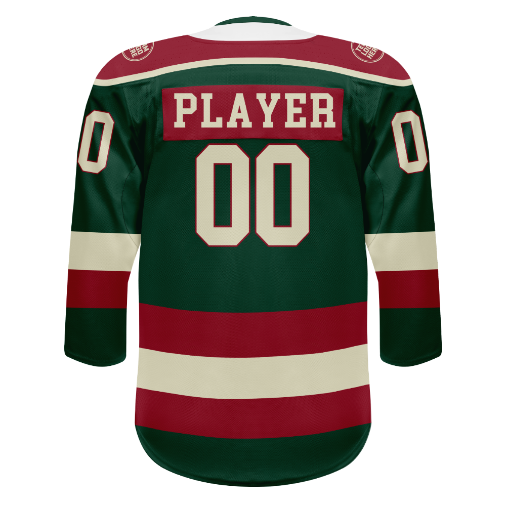 Custom Hockey Jersey Elite Pro EP-301 GreenCreamRed