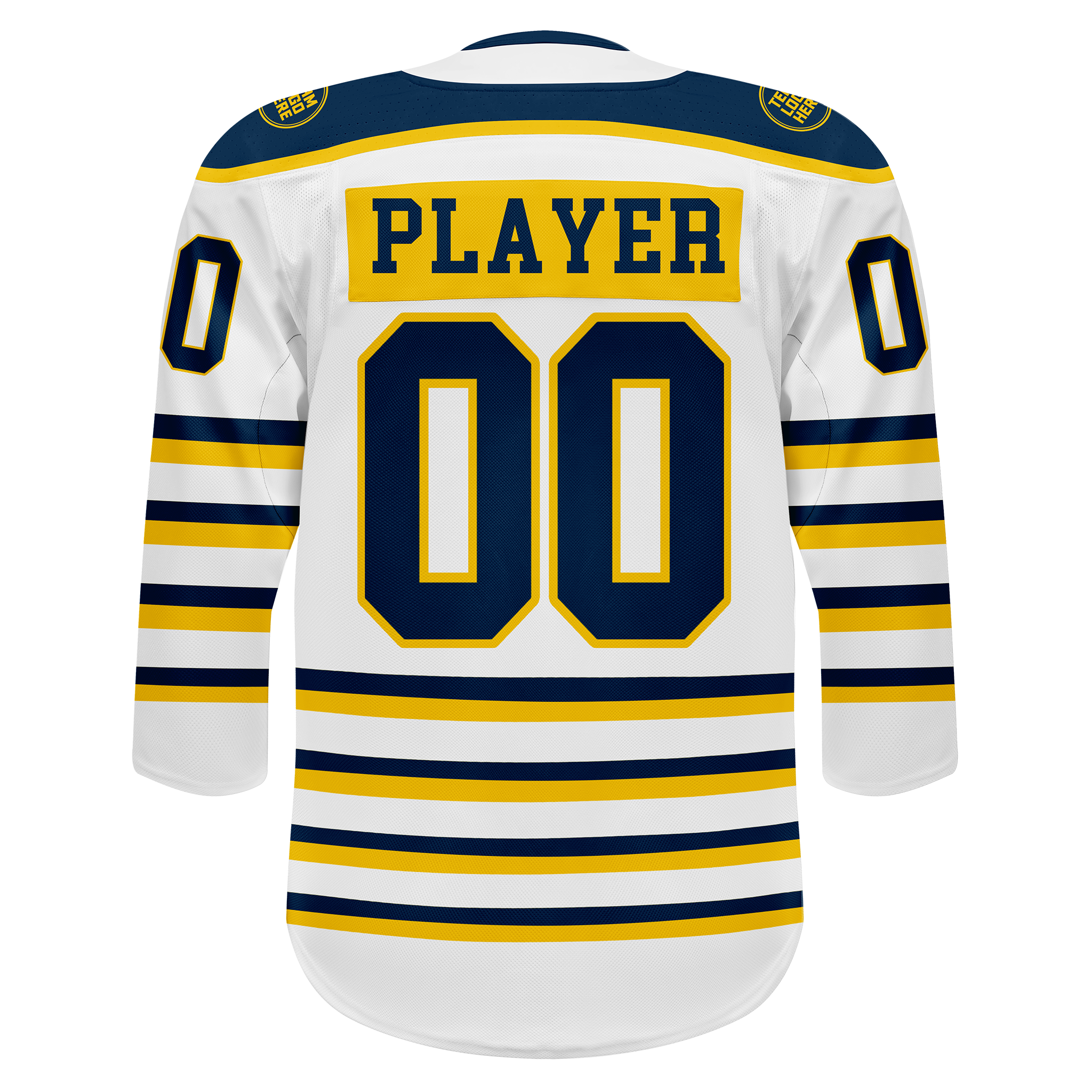 Custom Hockey Jersey Elite Pro EP-302 WhiteNavyGold