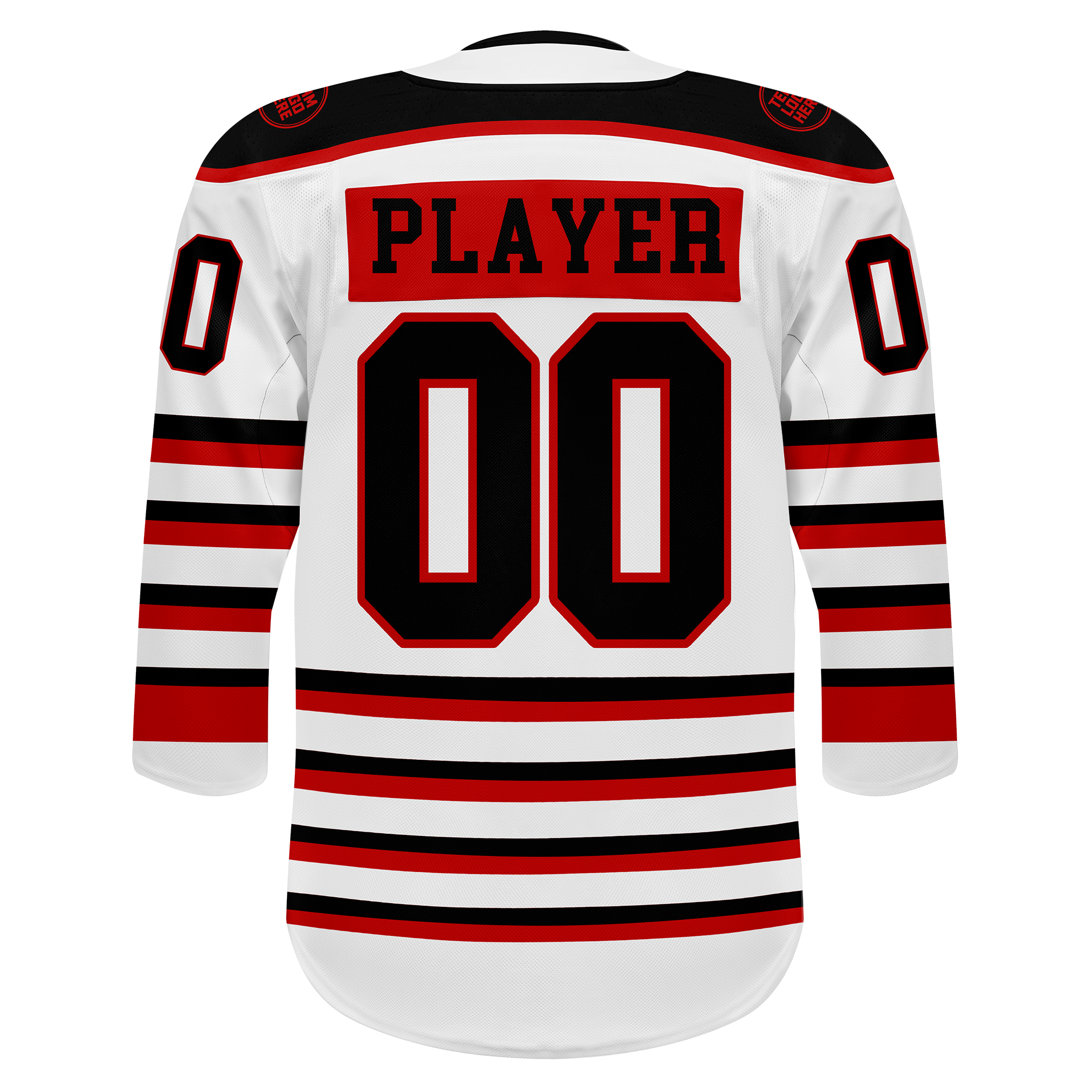 Custom Hockey Jersey Elite Pro EP-302 WhiteBlackRed
