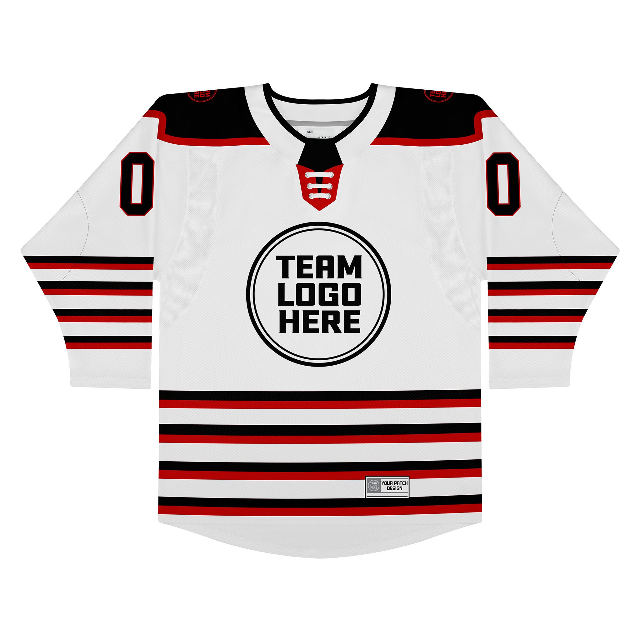 Custom Hockey Jersey Elite Pro EP-302 WhiteBlackRed