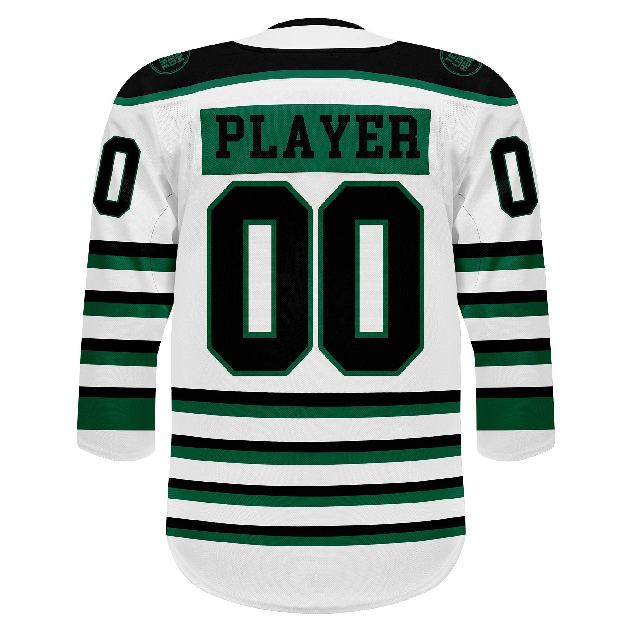 Custom Hockey Jersey Elite Pro EP-302 WhiteBlackGreen