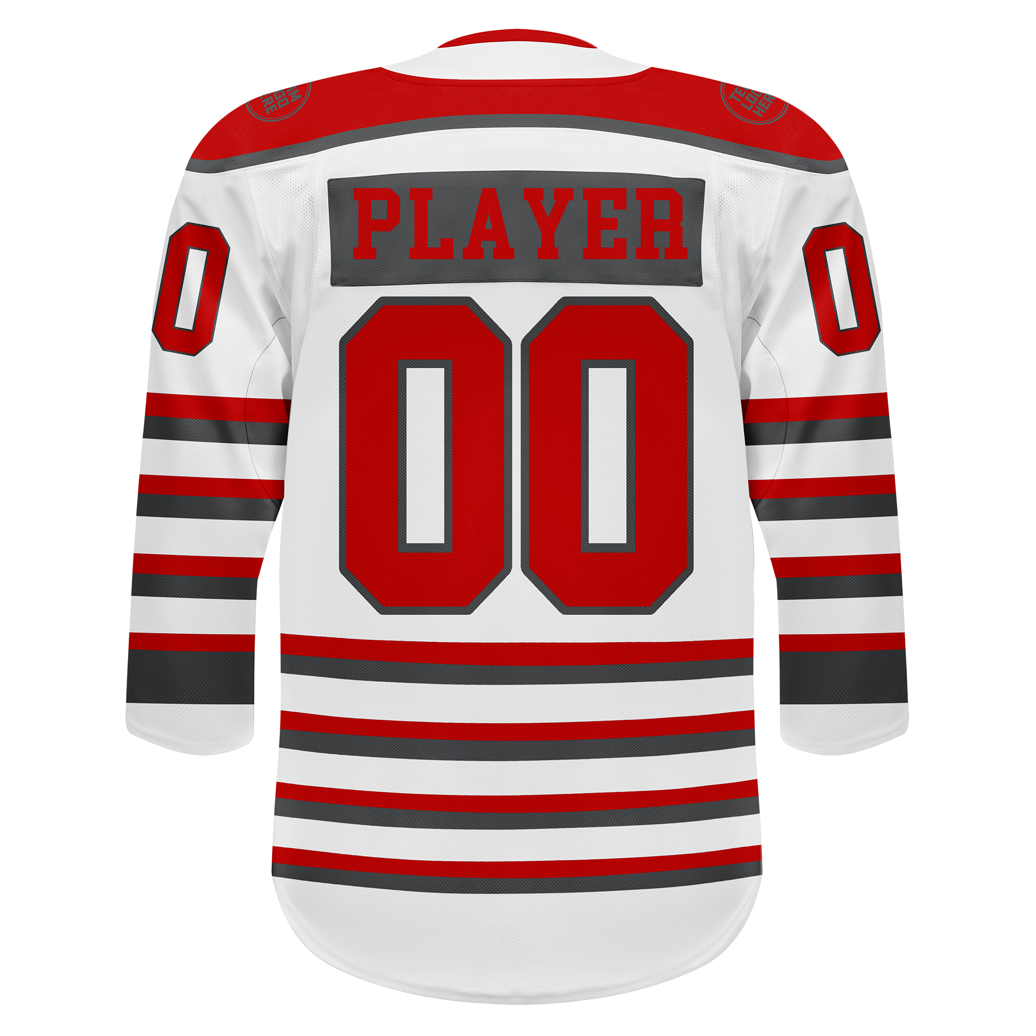 Custom Hockey Jersey Elite Pro EP-302 WhiteRedGray
