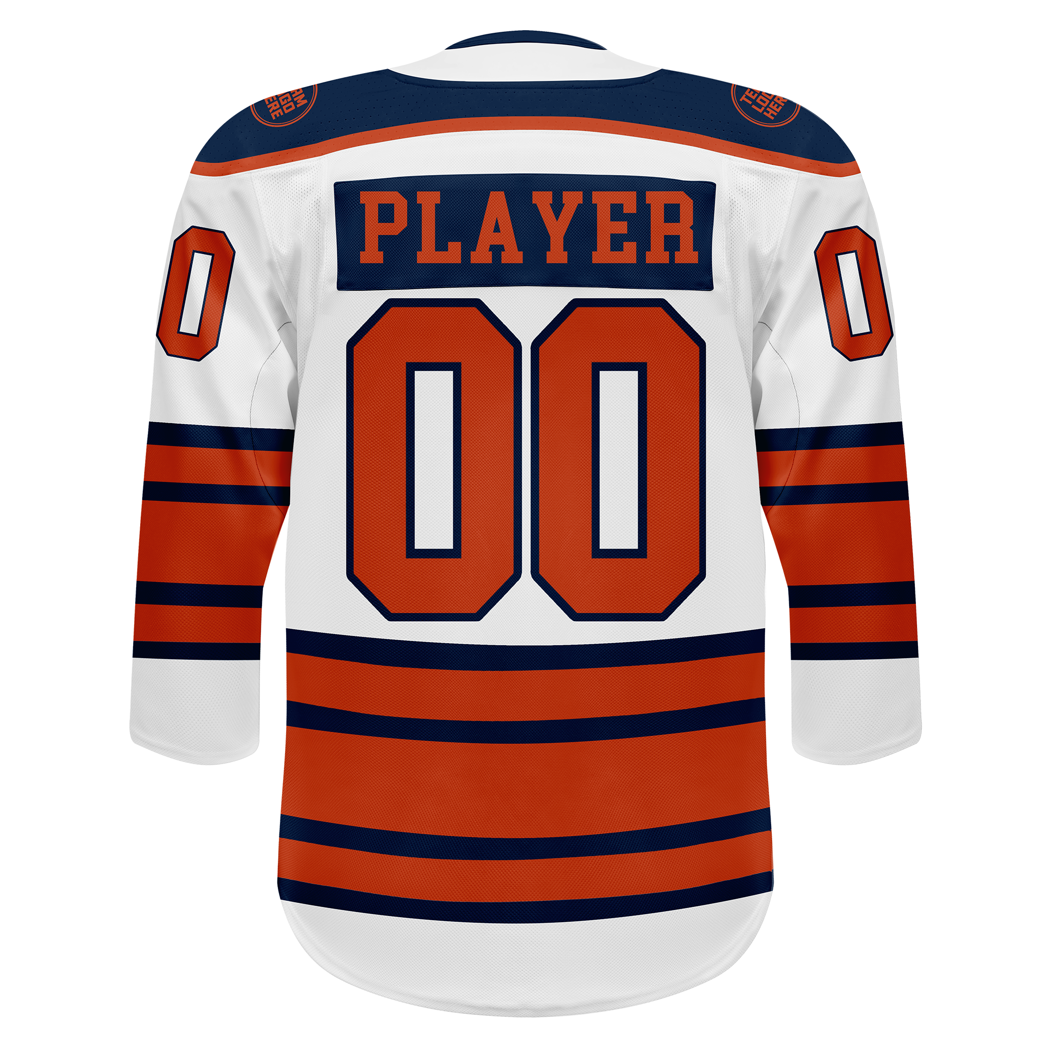 Custom Hockey Jersey Elite Pro EP-303 WhiteNavyOrange