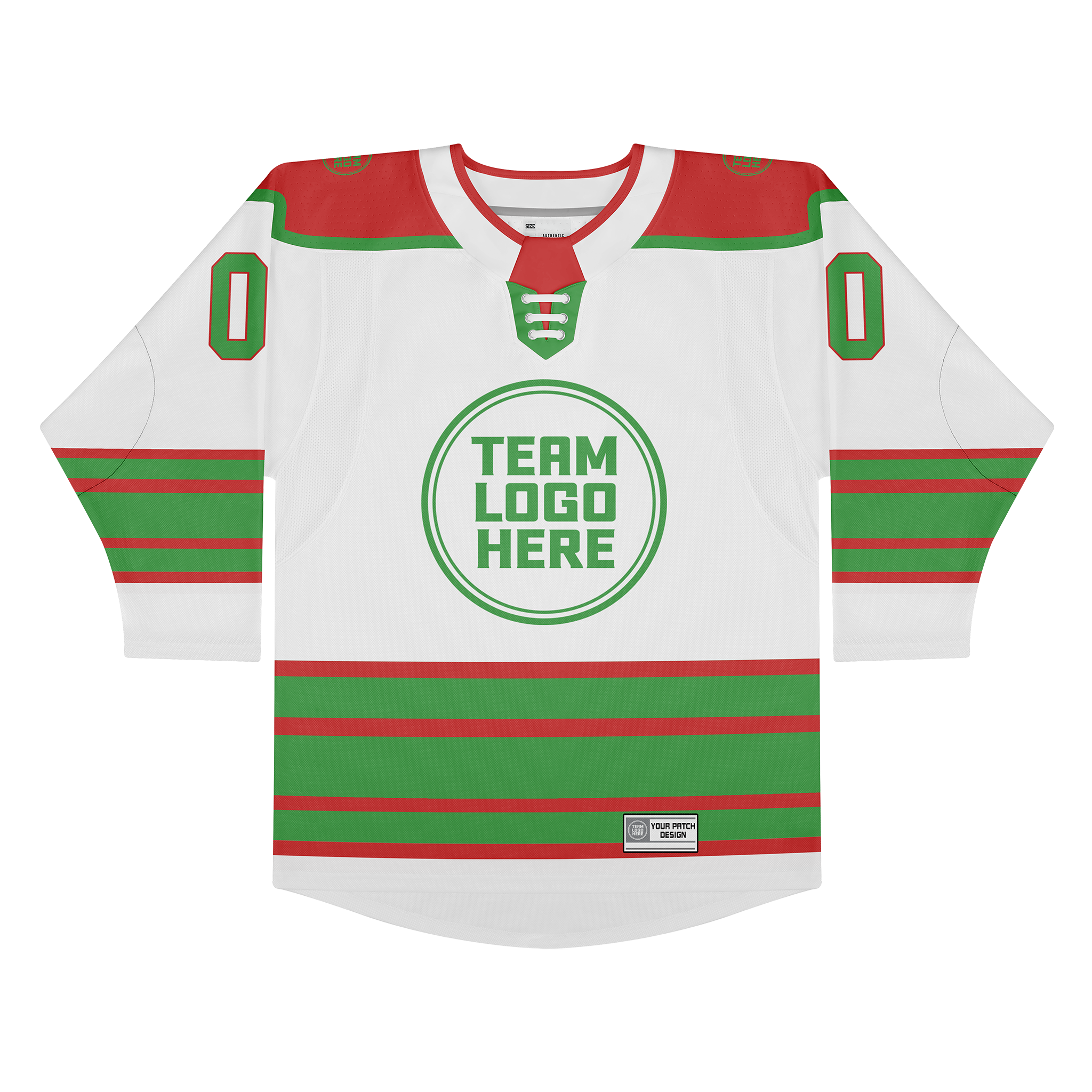 Custom Hockey Jersey Elite Pro EP-303 WhiteRedGreen