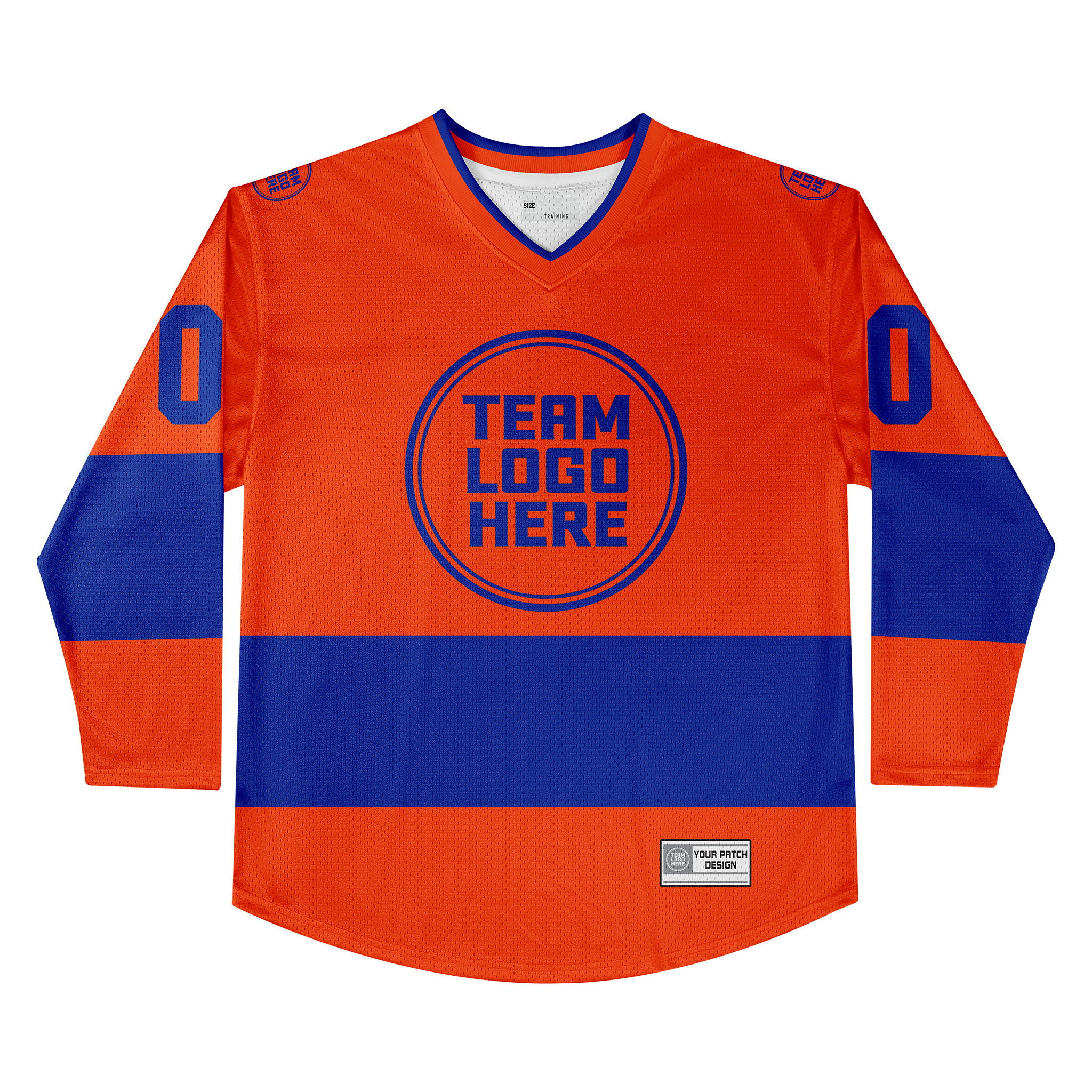 Custom Hockey Jersey Practice PS-101 OrangeRoyal