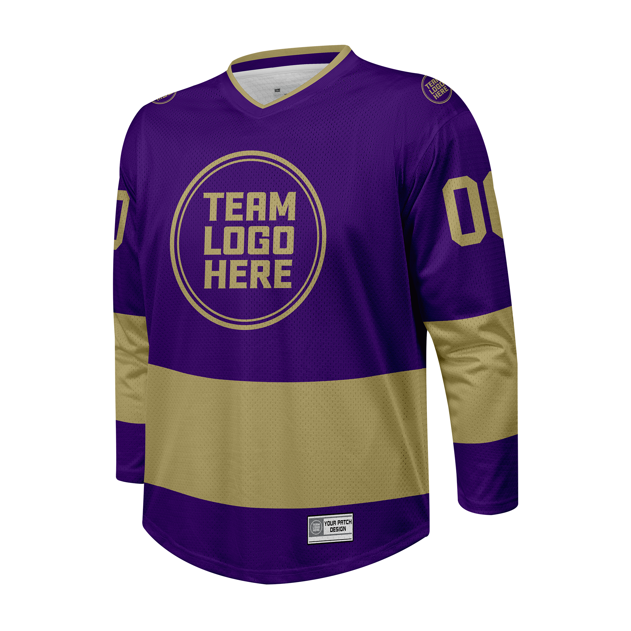 Custom Hockey Jersey Practice PS-101 PurpleGold