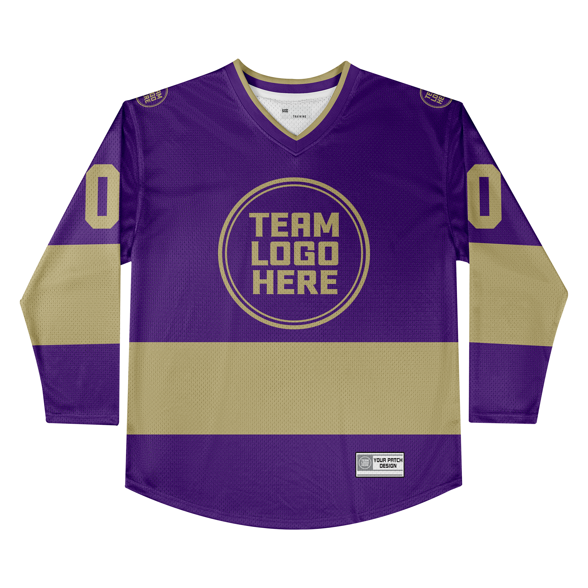 Custom Hockey Jersey Practice PS-101 PurpleGold
