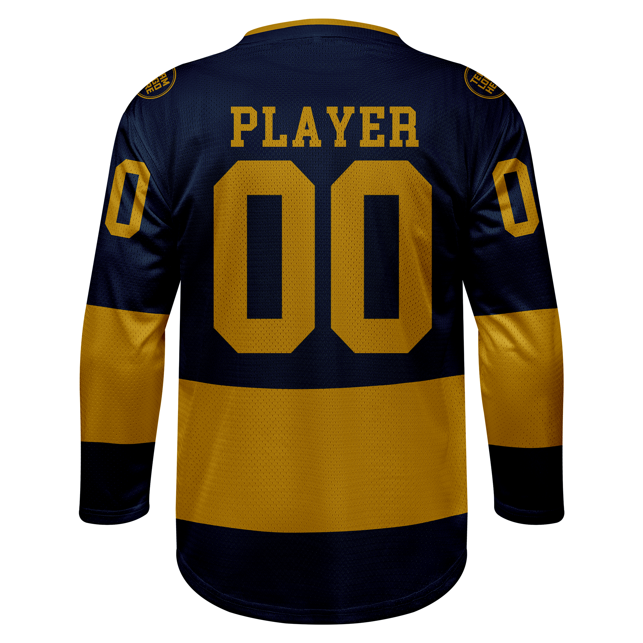 Custom Hockey Jersey Practice PS-101 NavyGold
