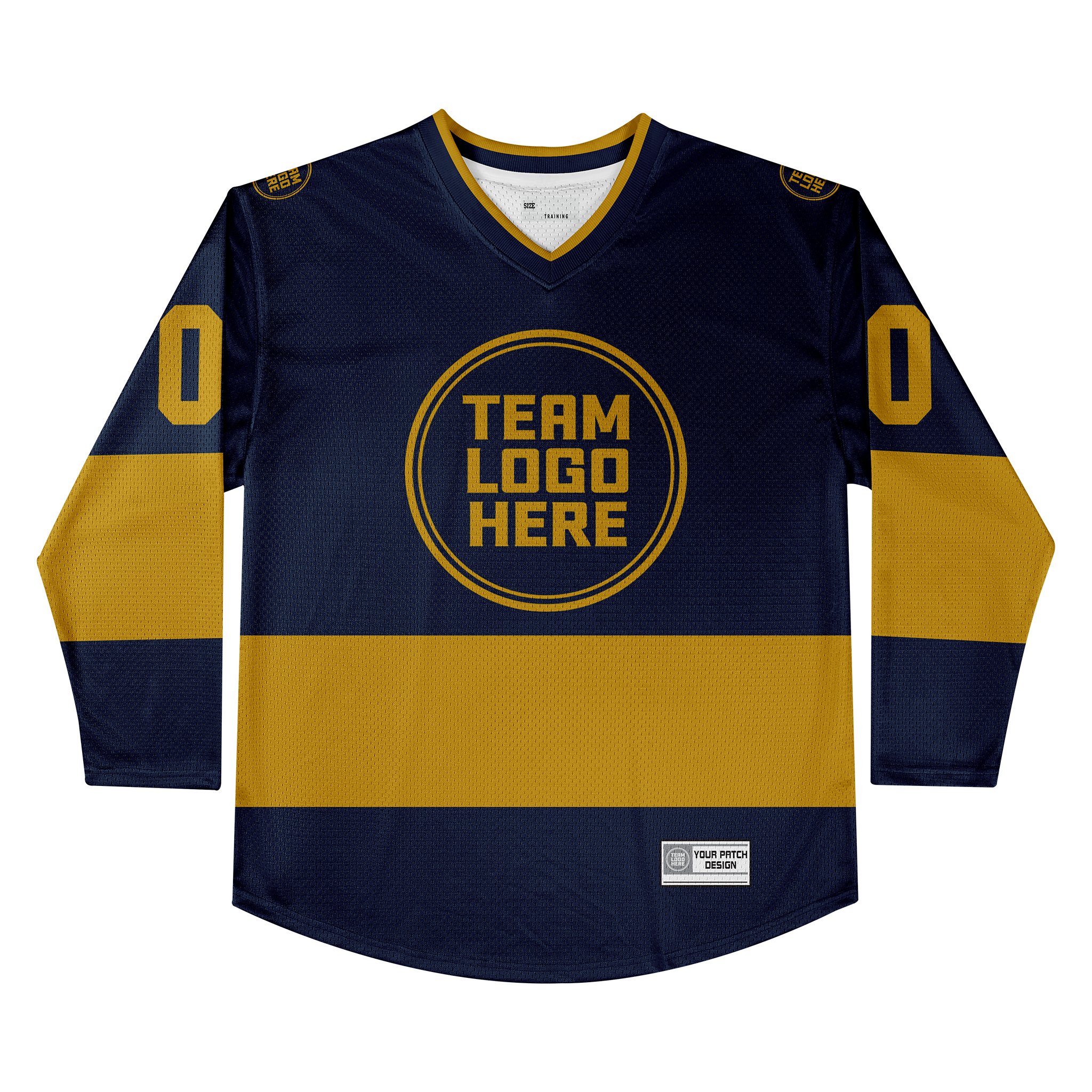 Custom Hockey Jersey Practice PS-101 NavyGold