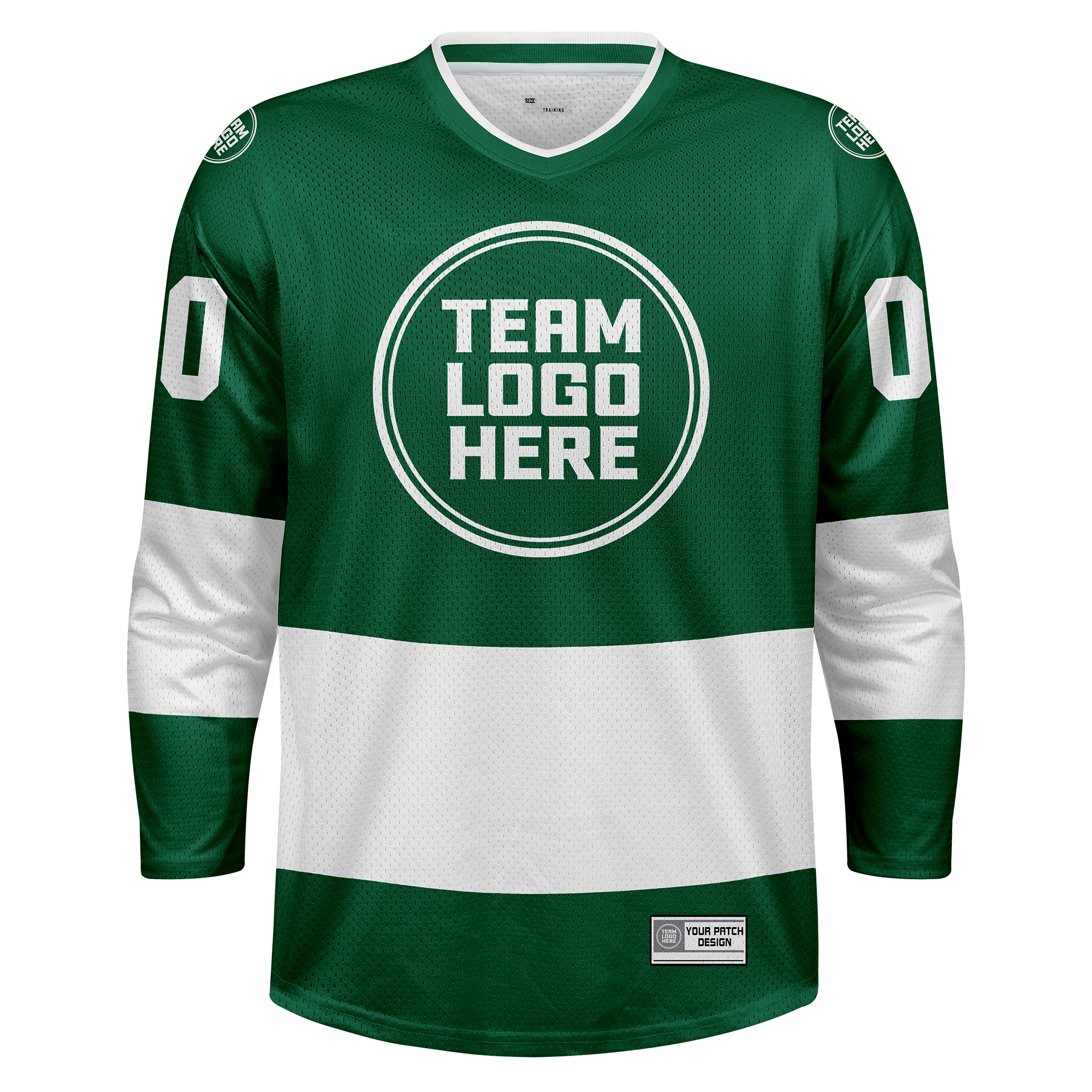 Custom Hockey Jersey Practice PS-101 GreenWhite