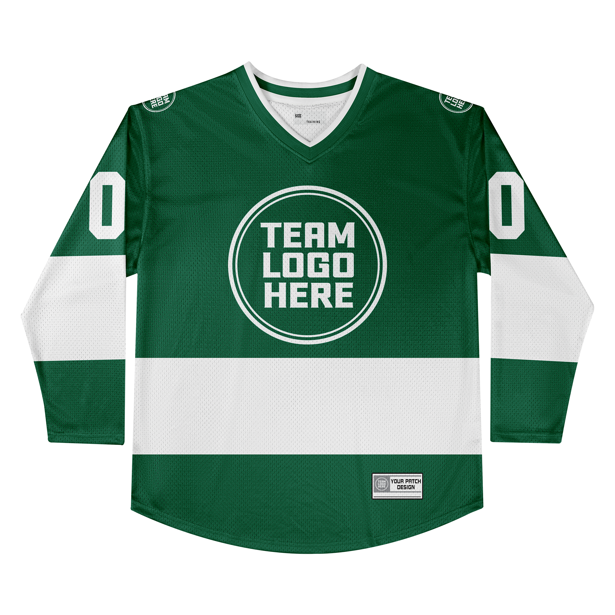 Custom Hockey Jersey Practice PS-101 GreenWhite