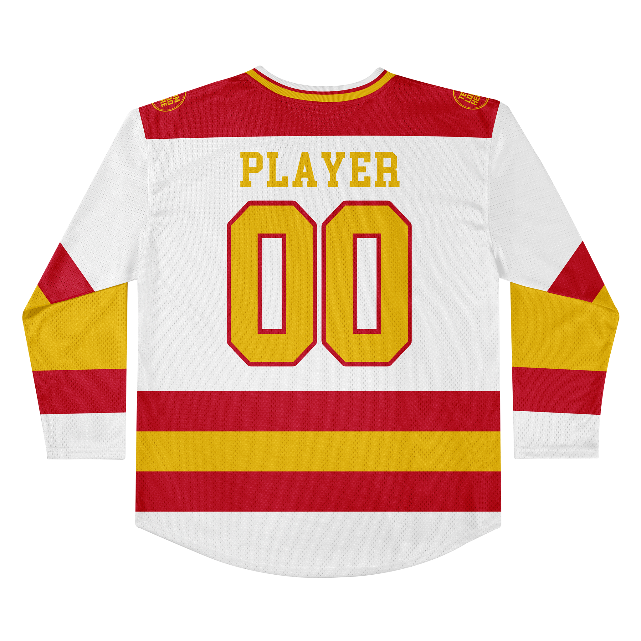 Custom Hockey Jersey Practice PS-102 WhiteRedGold