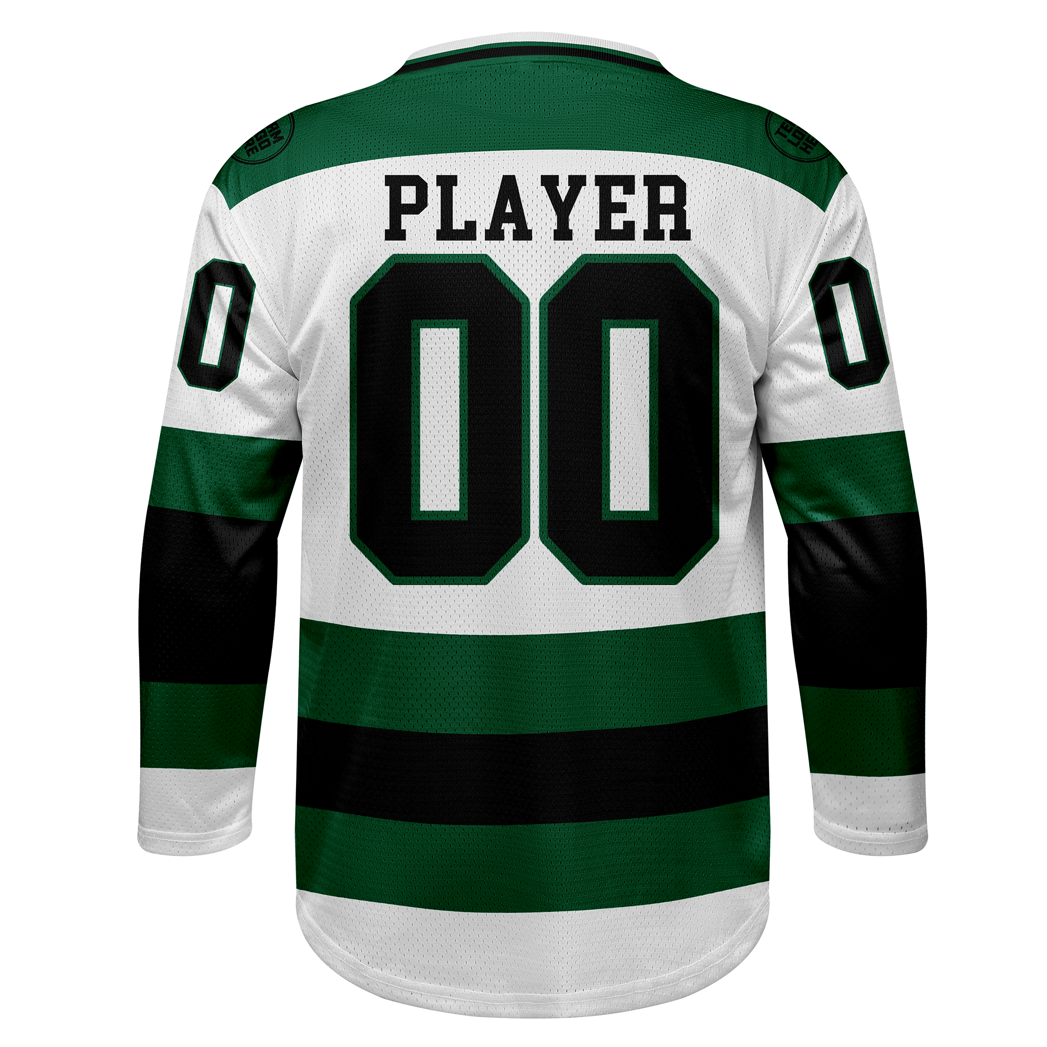 Custom Hockey Jersey Practice PS-102 WhiteGreenBlack