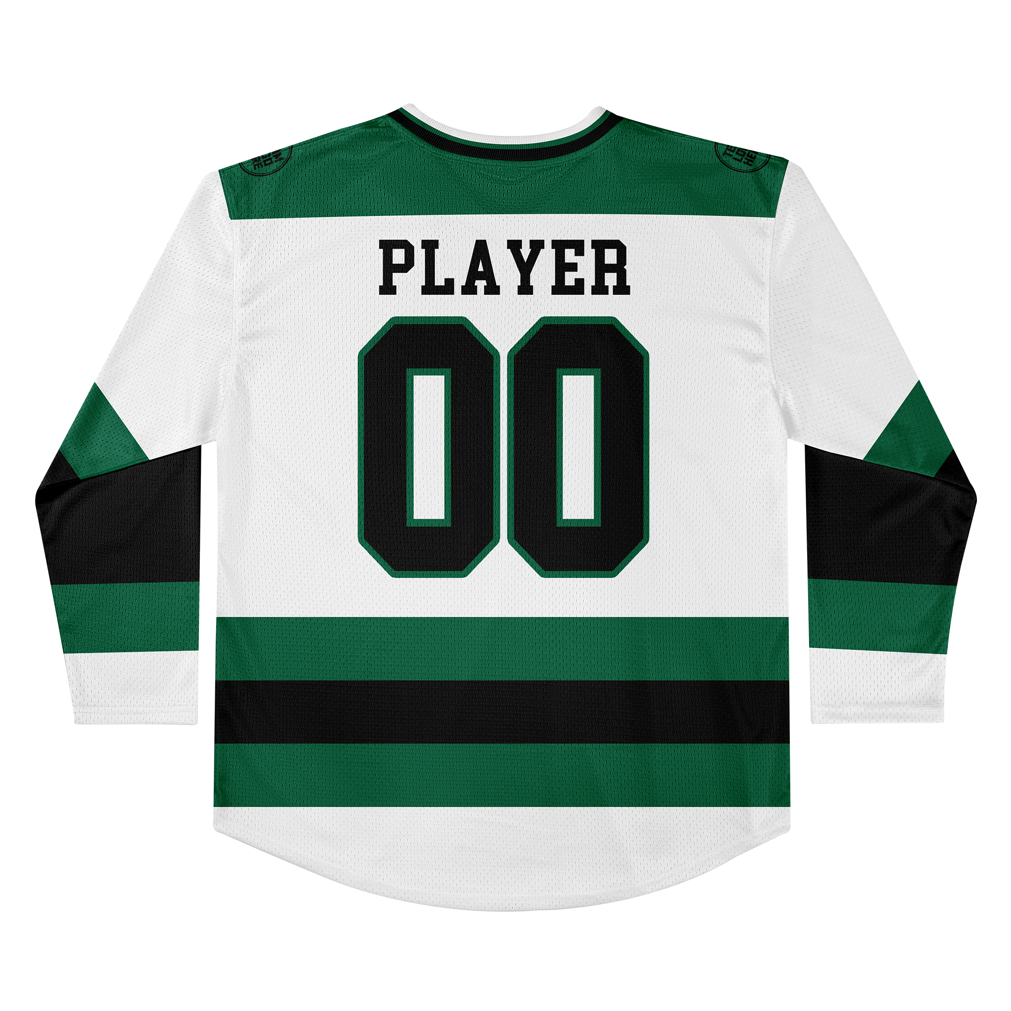 Custom Hockey Jersey Practice PS-102 WhiteGreenBlack