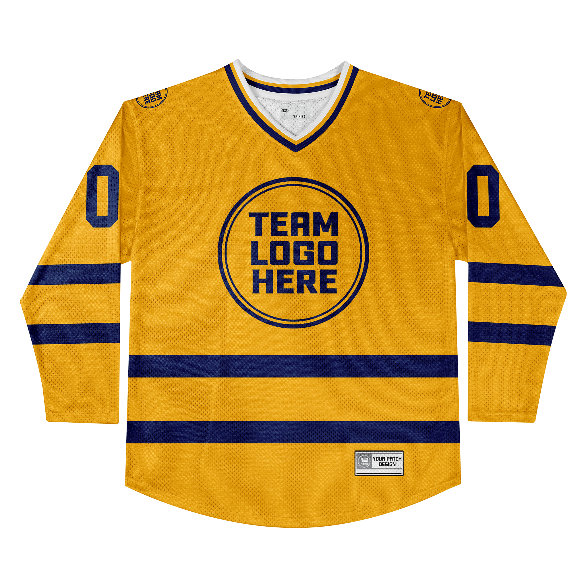 Custom Hockey Jersey Practice PS-103 GoldNavy (Sample)