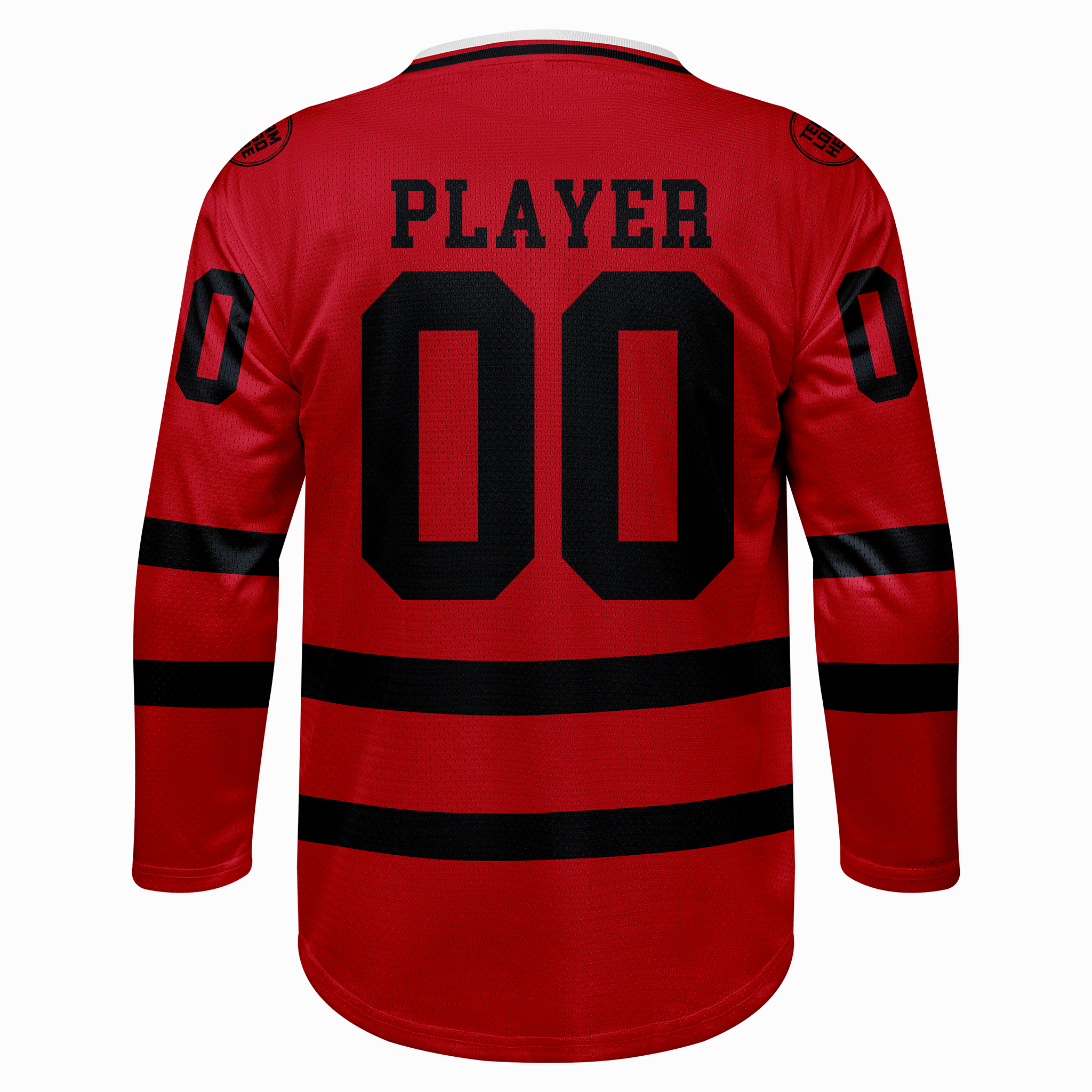Custom Hockey Jersey Practice PS-103 RedBlack (Sample)