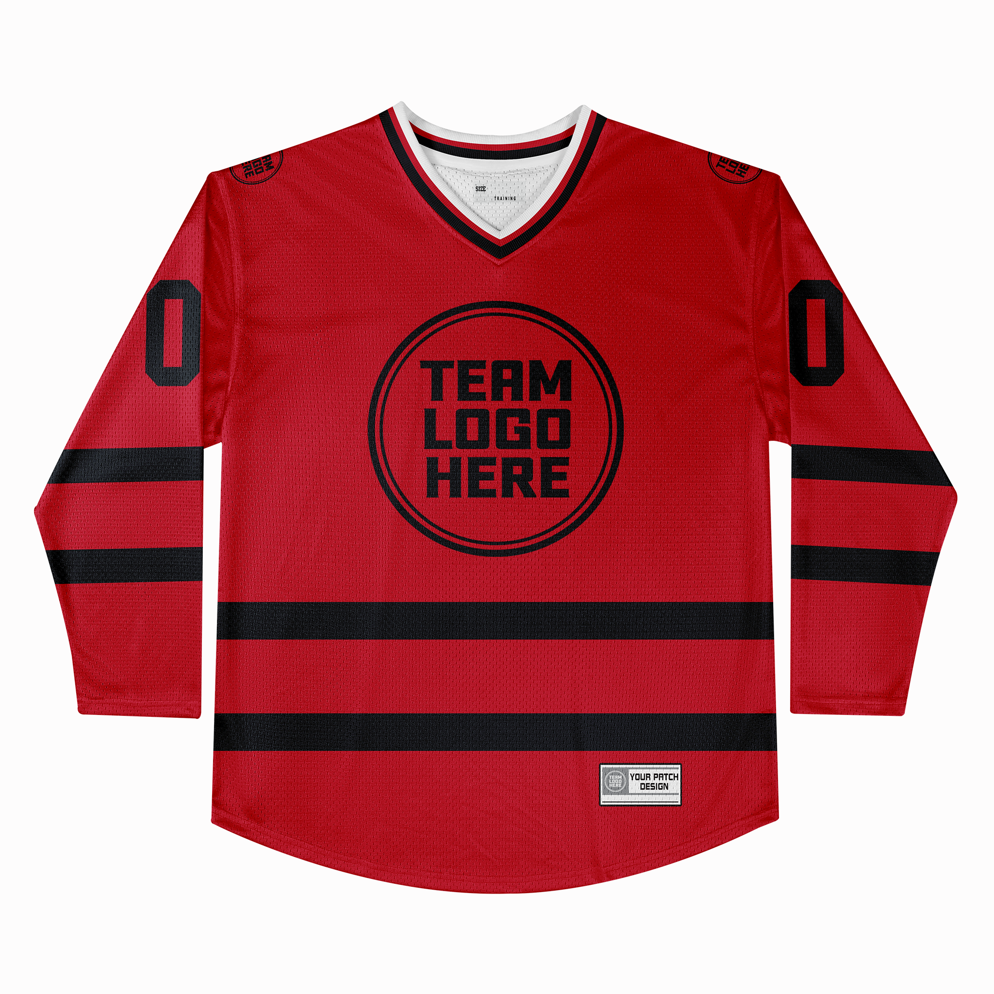 Custom Hockey Jersey Practice PS-103 RedBlack (Sample)