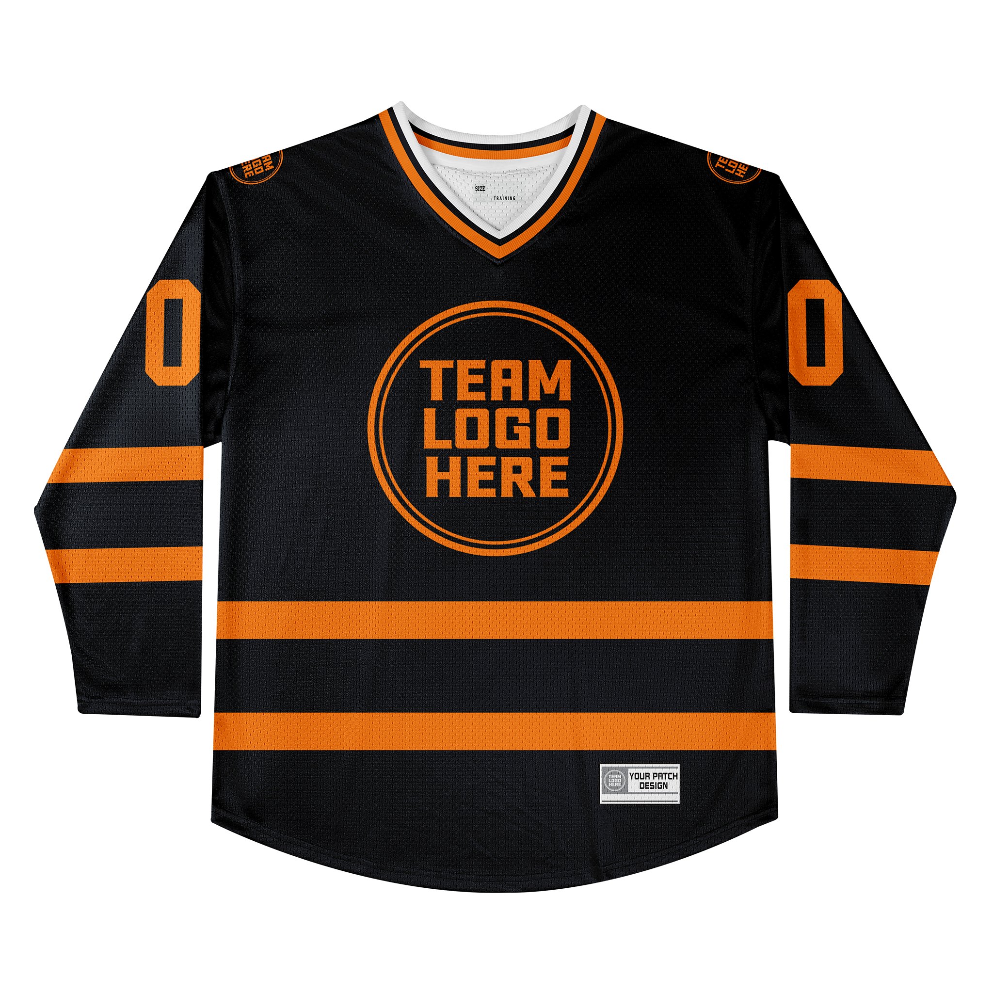 Custom Hockey Jersey Practice PS-103 BlackOrange
