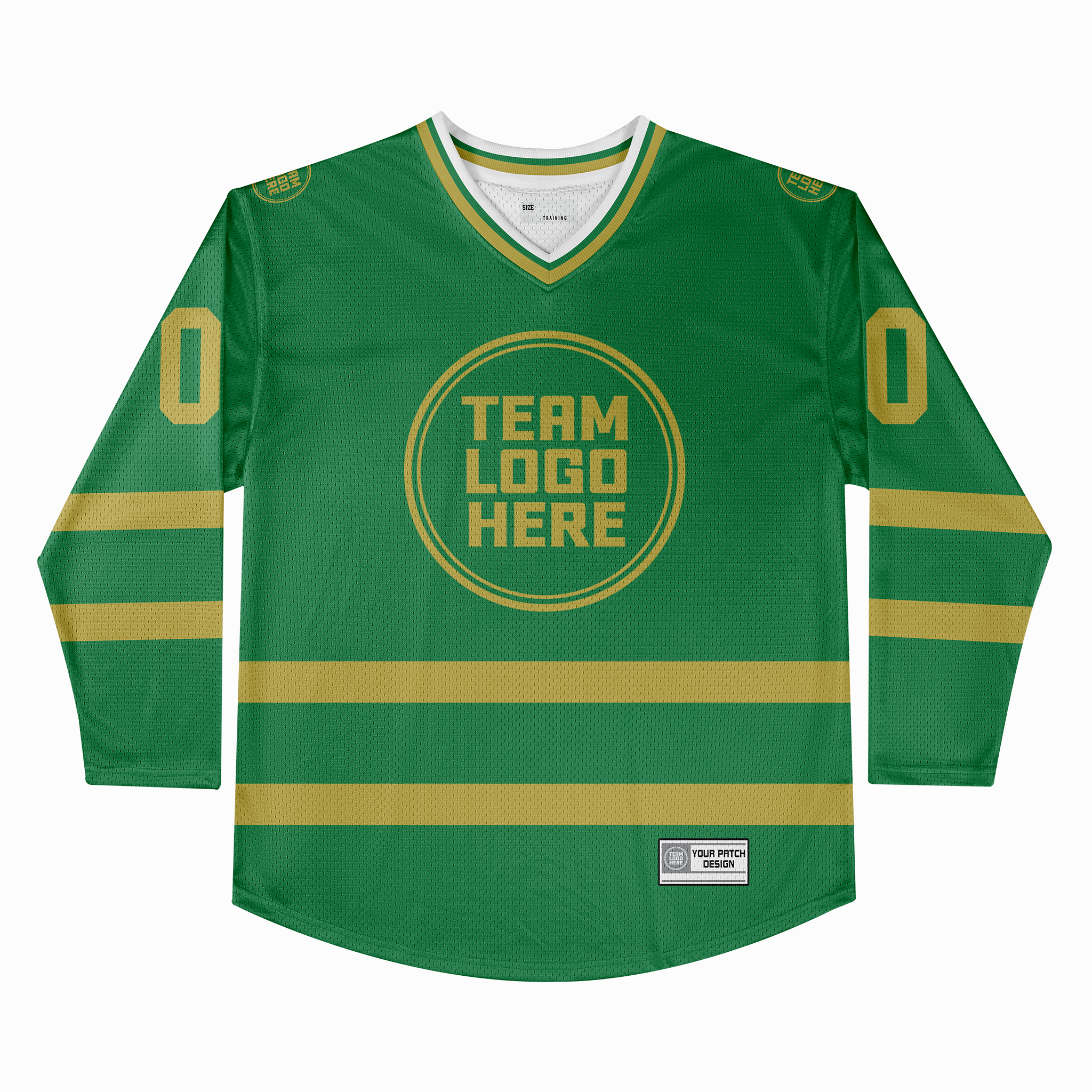 Custom Hockey Jersey Practice PS-103 ForestGold