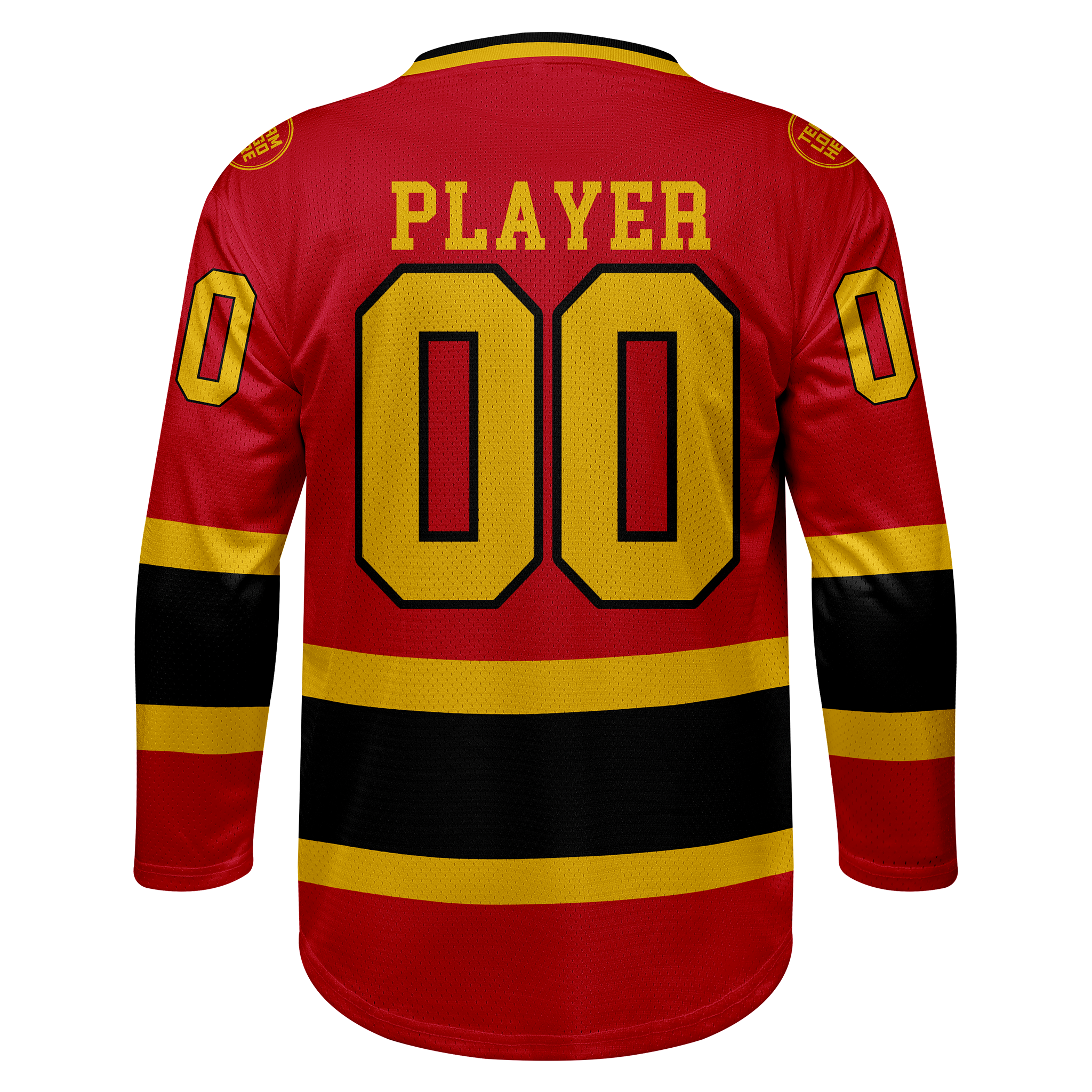 Custom Hockey Jersey Practice PS-107 RedGoldBlack