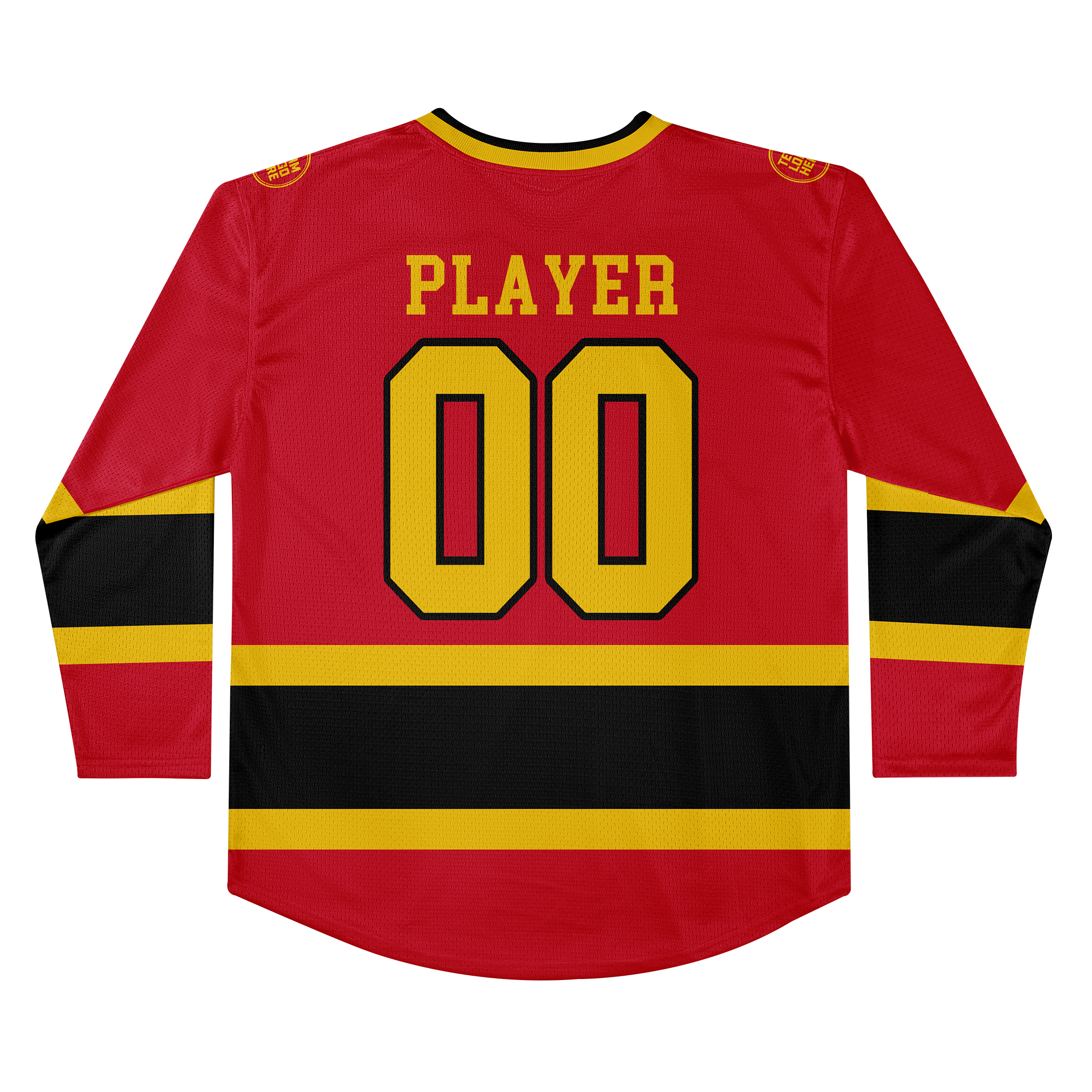Custom Hockey Jersey Practice PS-107 RedGoldBlack