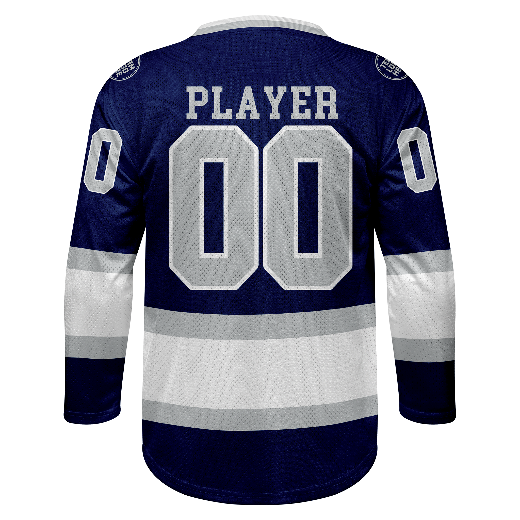 Custom Hockey Jersey Practice PS-107 NavySilverWhite