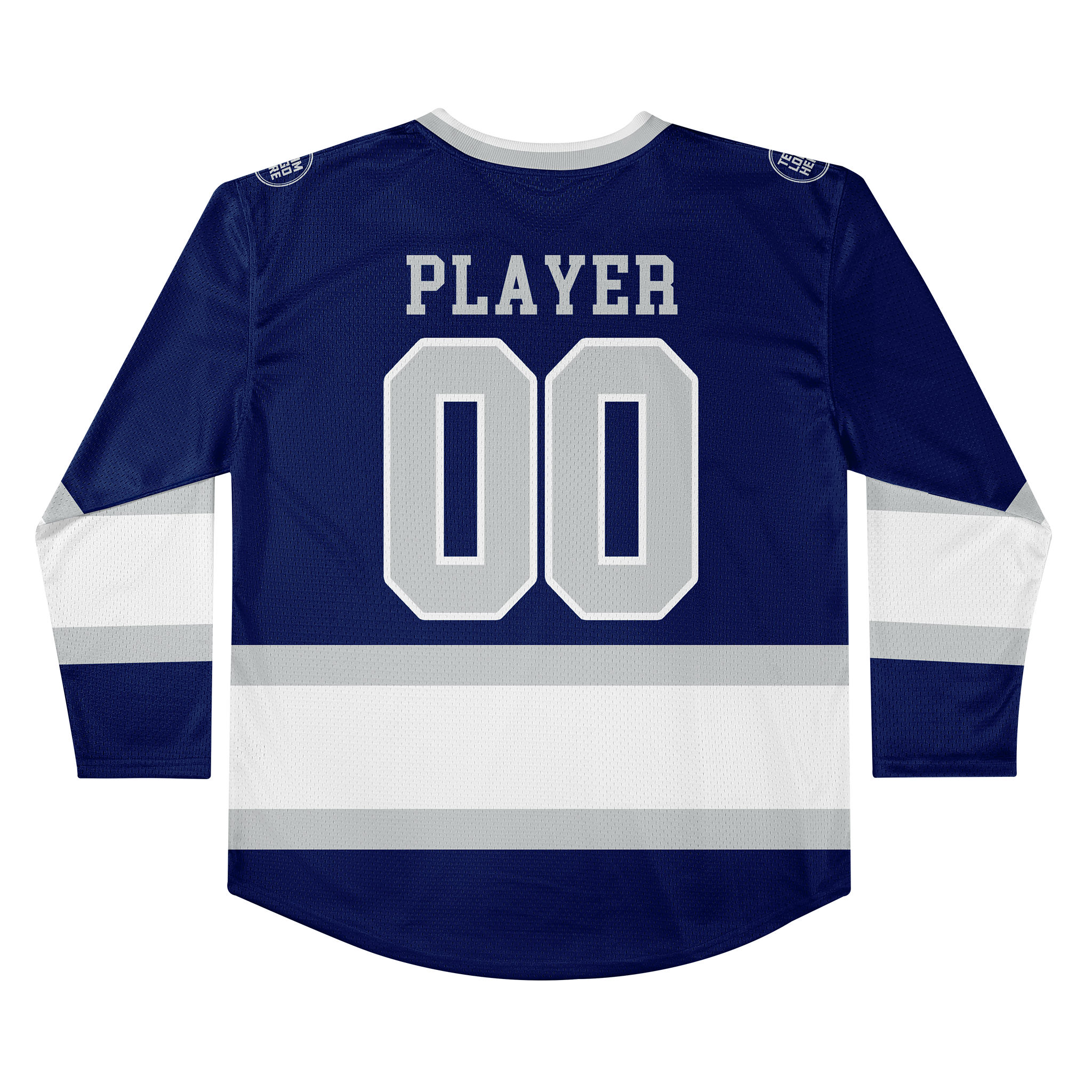 Custom Hockey Jersey Practice PS-107 NavySilverWhite