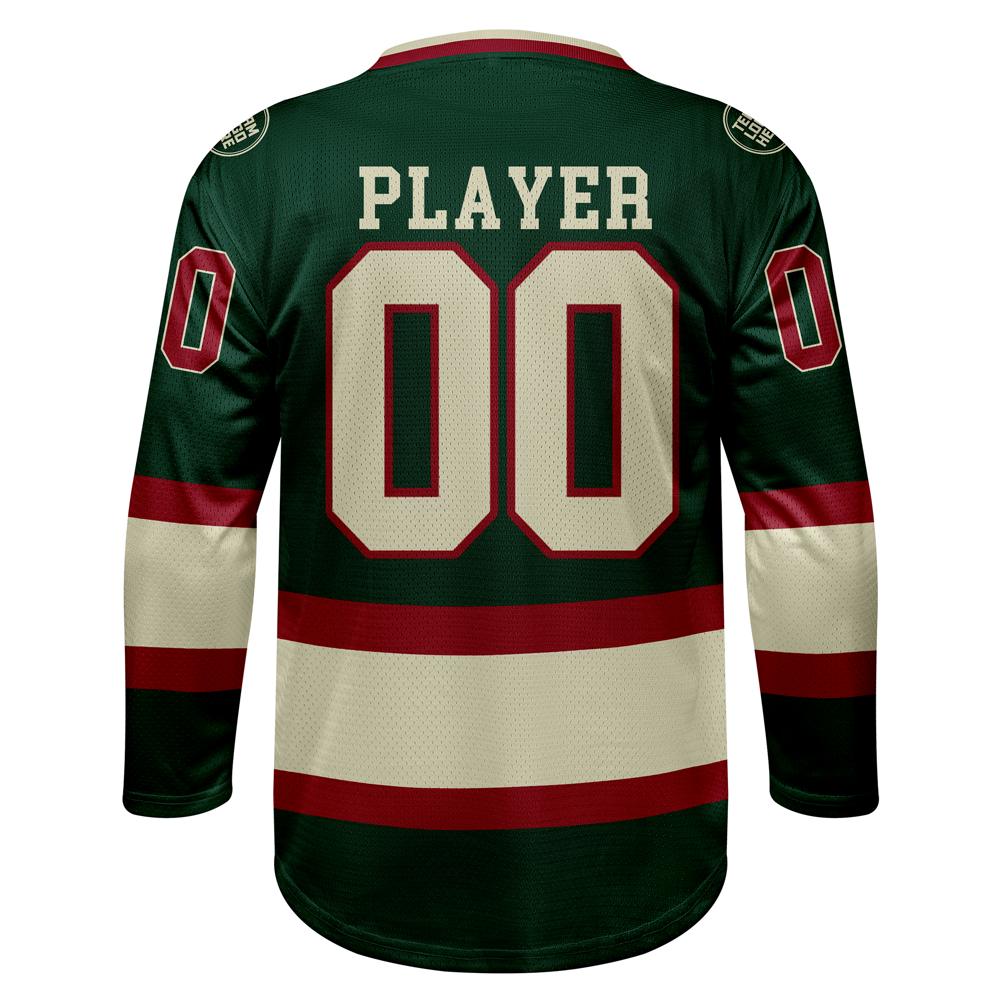 Custom Hockey Jersey Practice PS-107 GreenRedCream