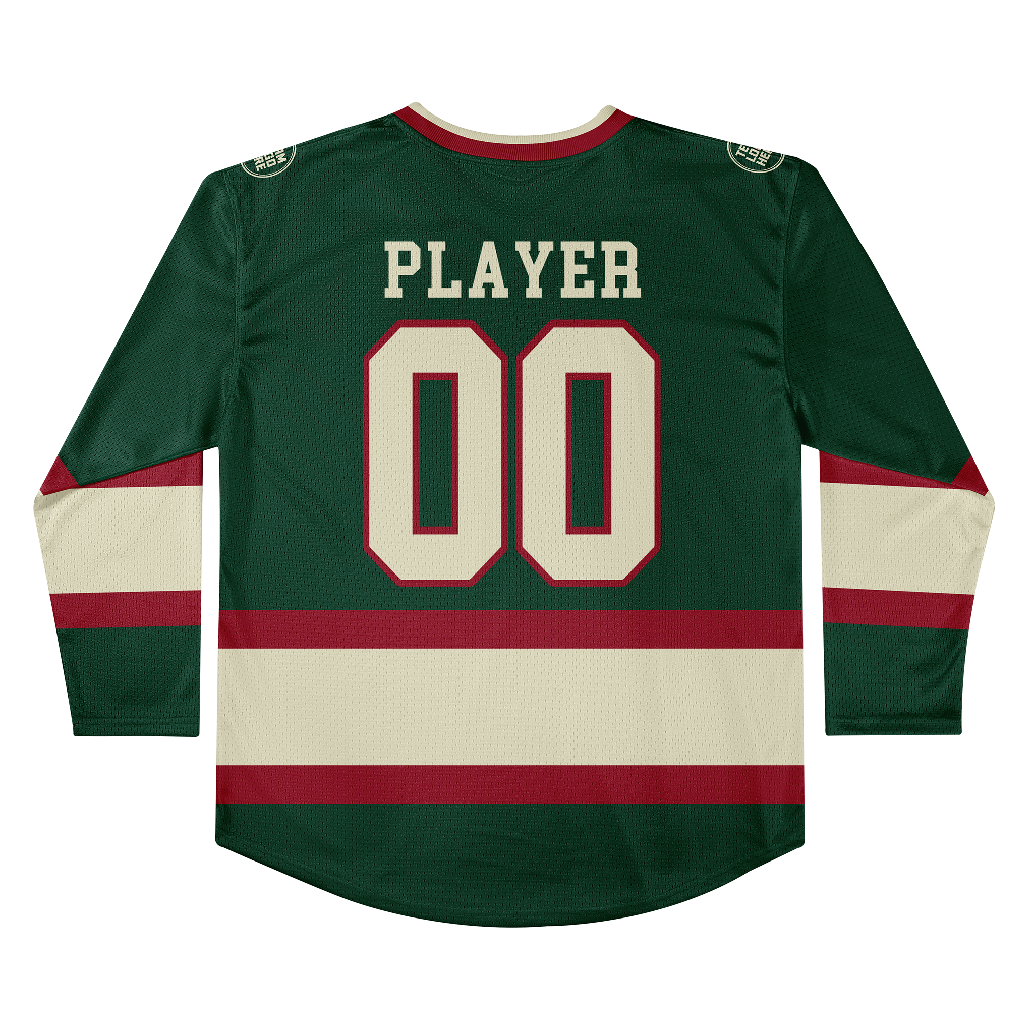 Custom Hockey Jersey Practice PS-107 GreenRedCream
