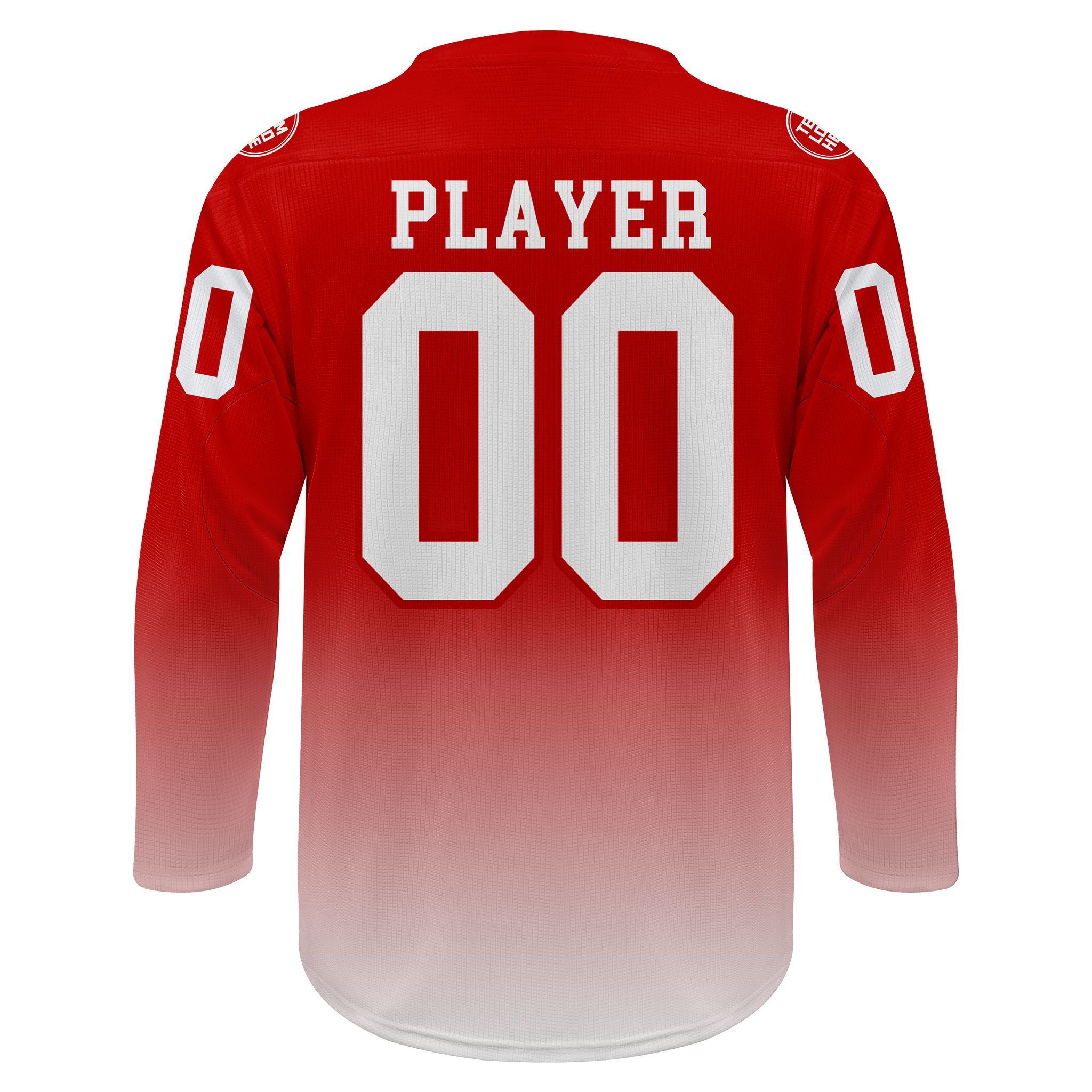 Custom Hockey Jersey Practice PSG-201 Gradient Fade Color RedWhite