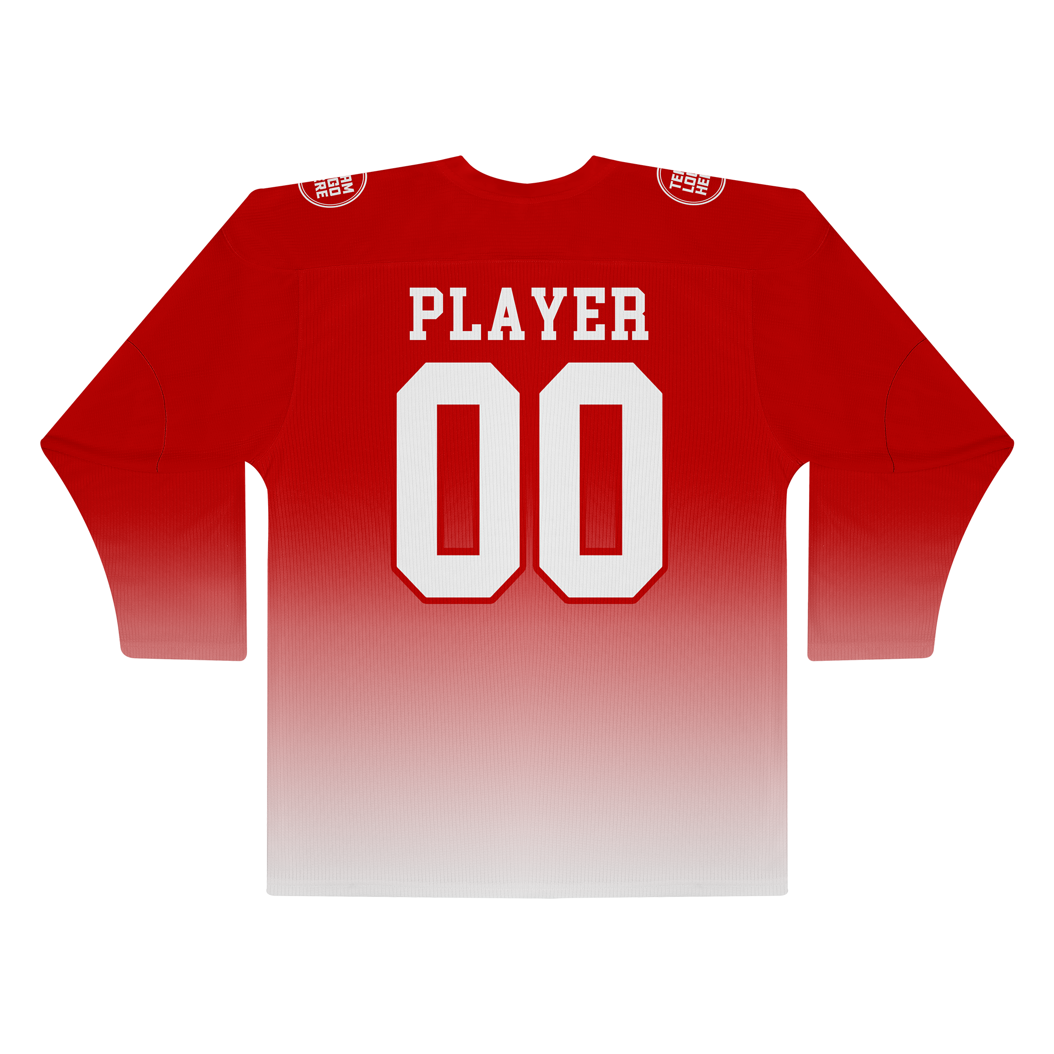 Custom Hockey Jersey Practice PSG-201 Gradient Fade Color RedWhite