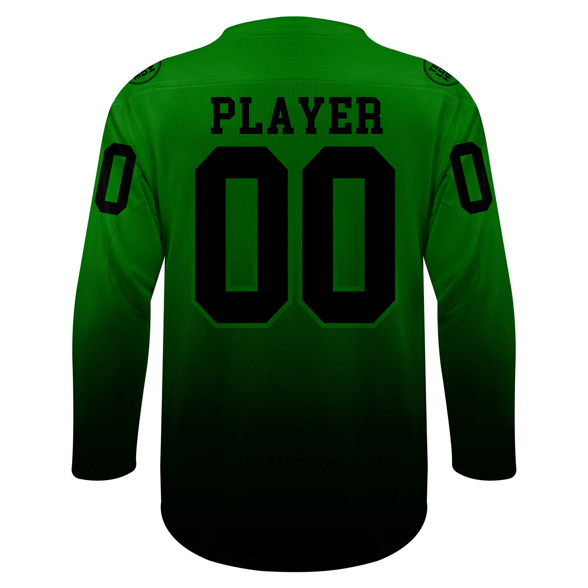 Custom Hockey Jersey Practice PSG-201 Gradient Fade Color GreenBlack