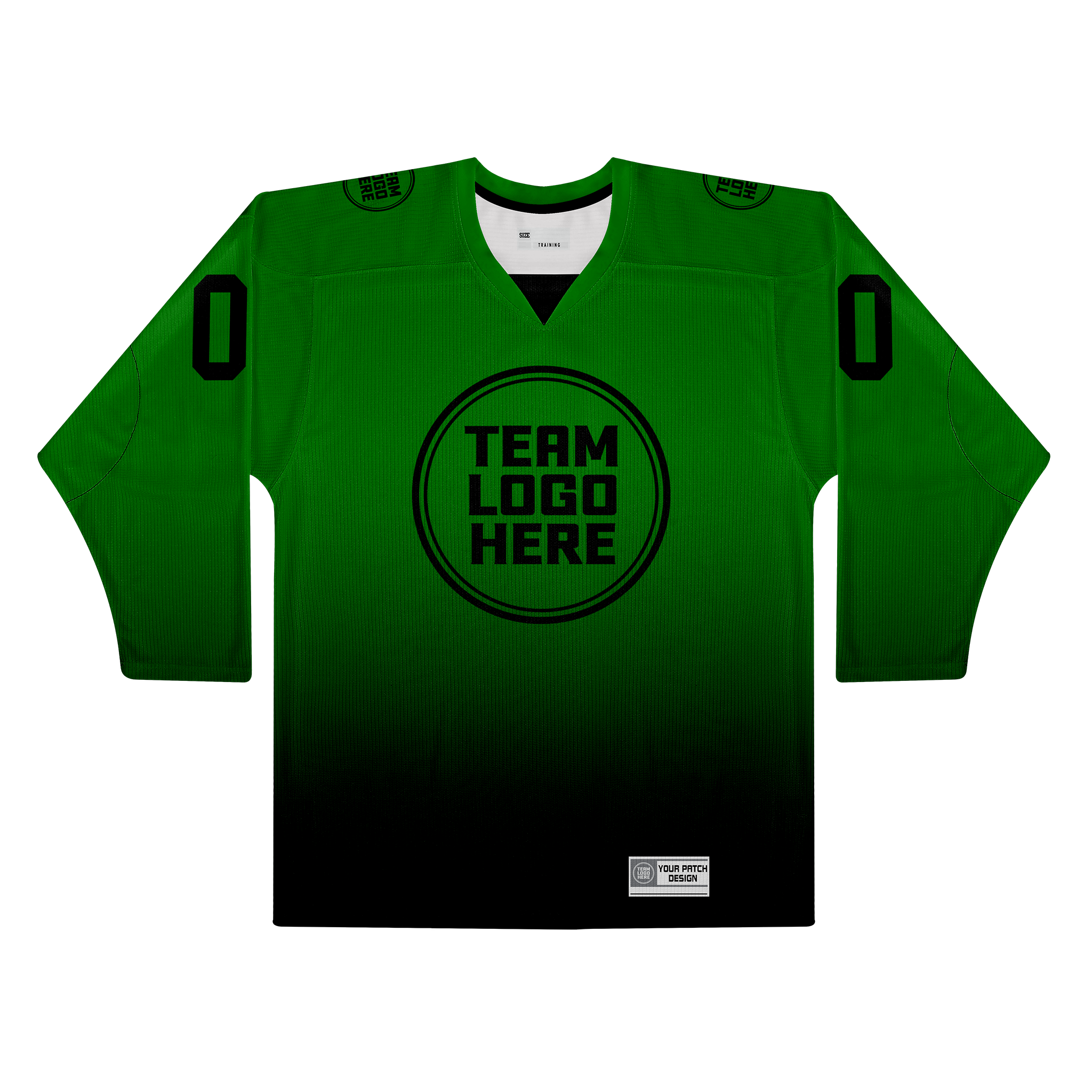 Custom Hockey Jersey Practice PSG-201 Gradient Fade Color GreenBlack