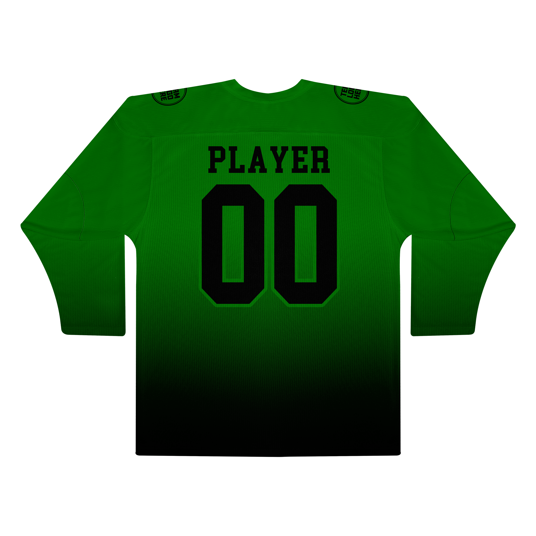 Custom Hockey Jersey Practice PSG-201 Gradient Fade Color GreenBlack