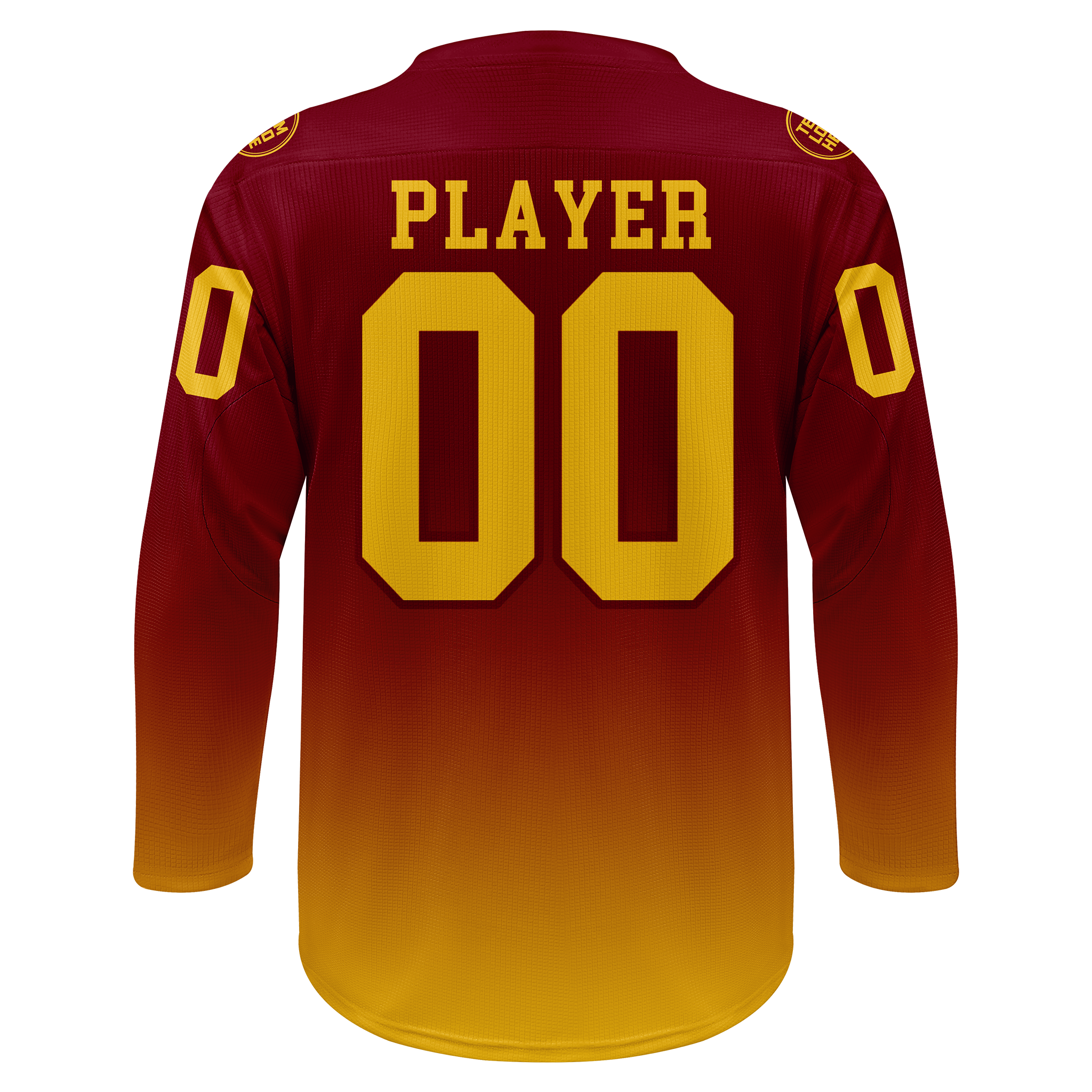 Custom Hockey Jersey Practice PSG-201 Gradient Fade Color MaroonGold