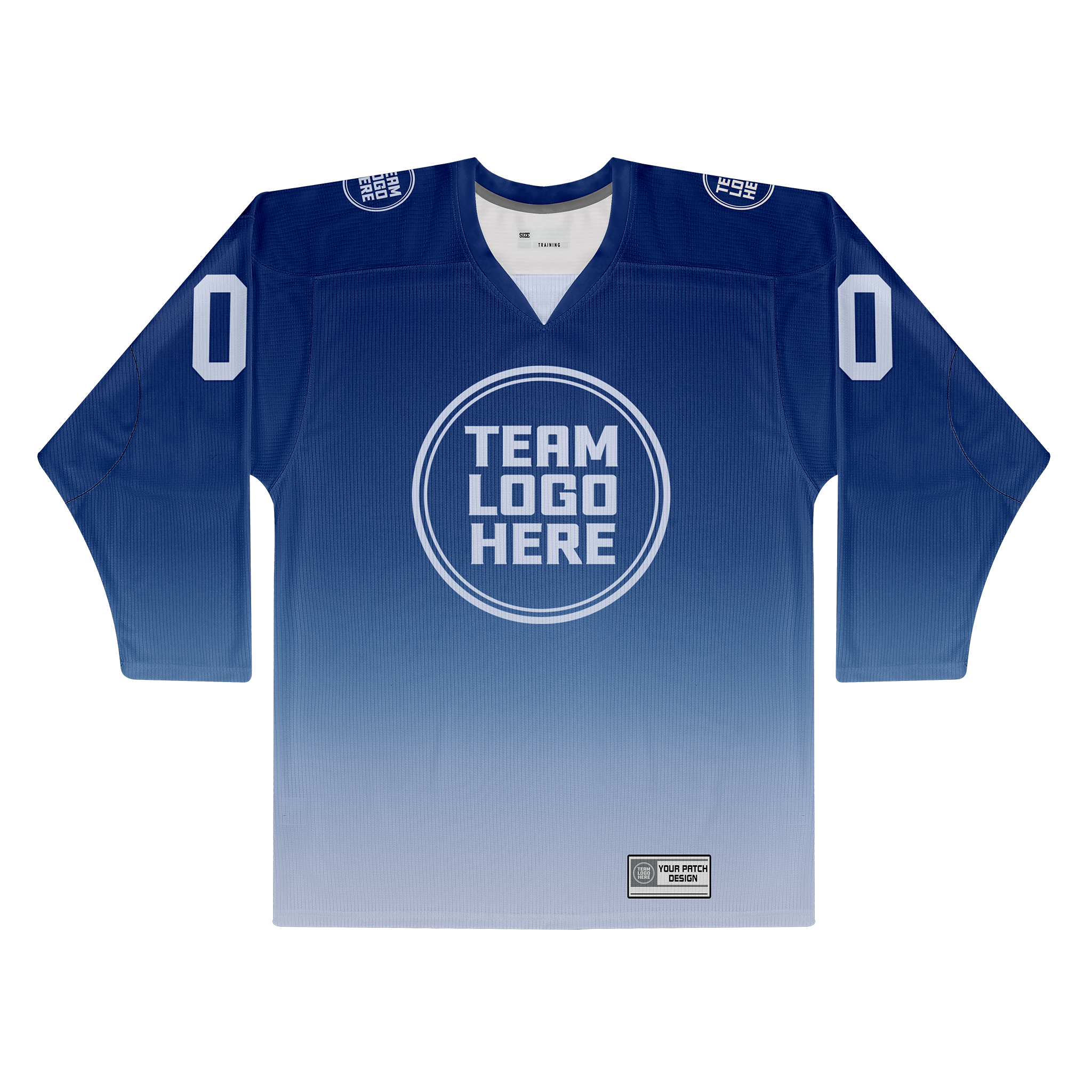 Custom Hockey Jersey Practice PSG-201 Gradient Fade Color RoyalWhite