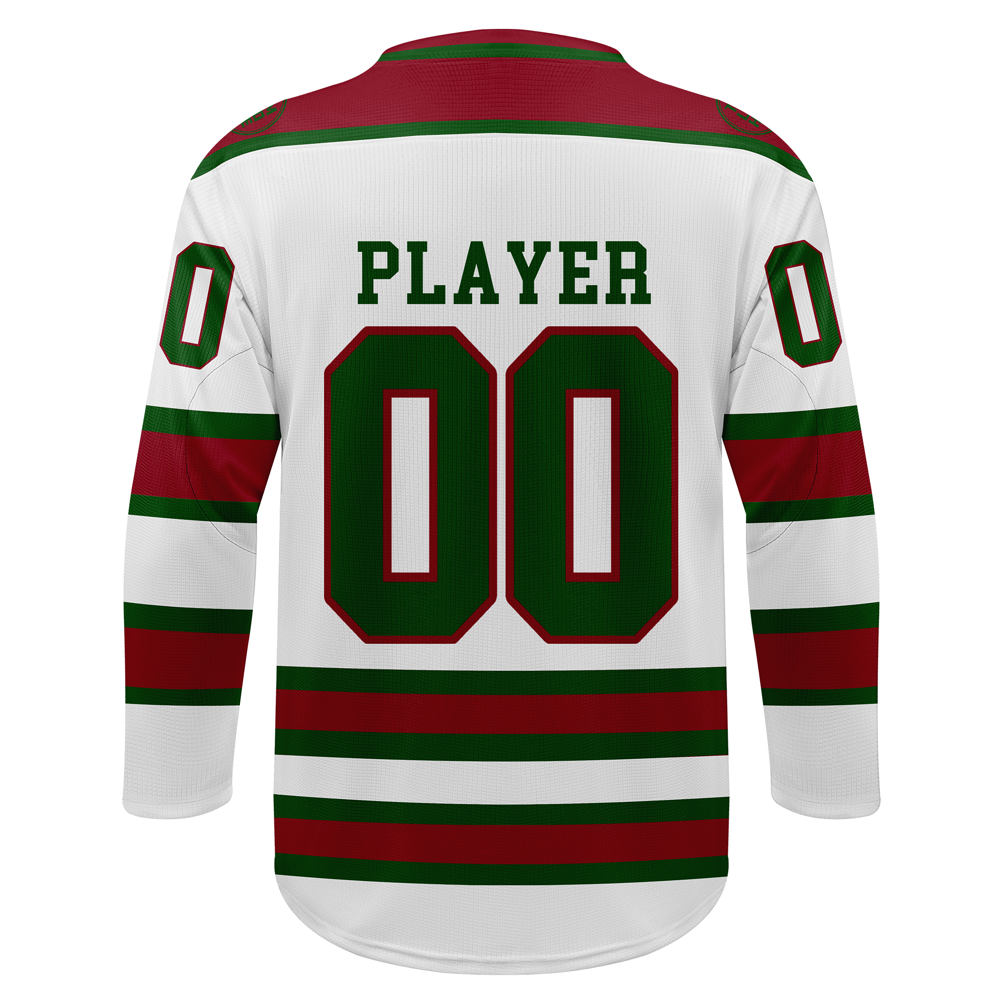 Custom Hockey Jersey Practice PS-202 WhiteGreenRed