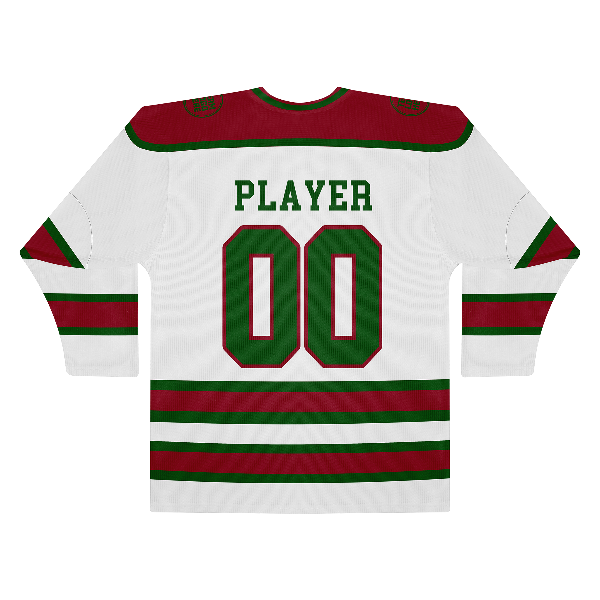 Custom Hockey Jersey Practice PS-202 WhiteGreenRed
