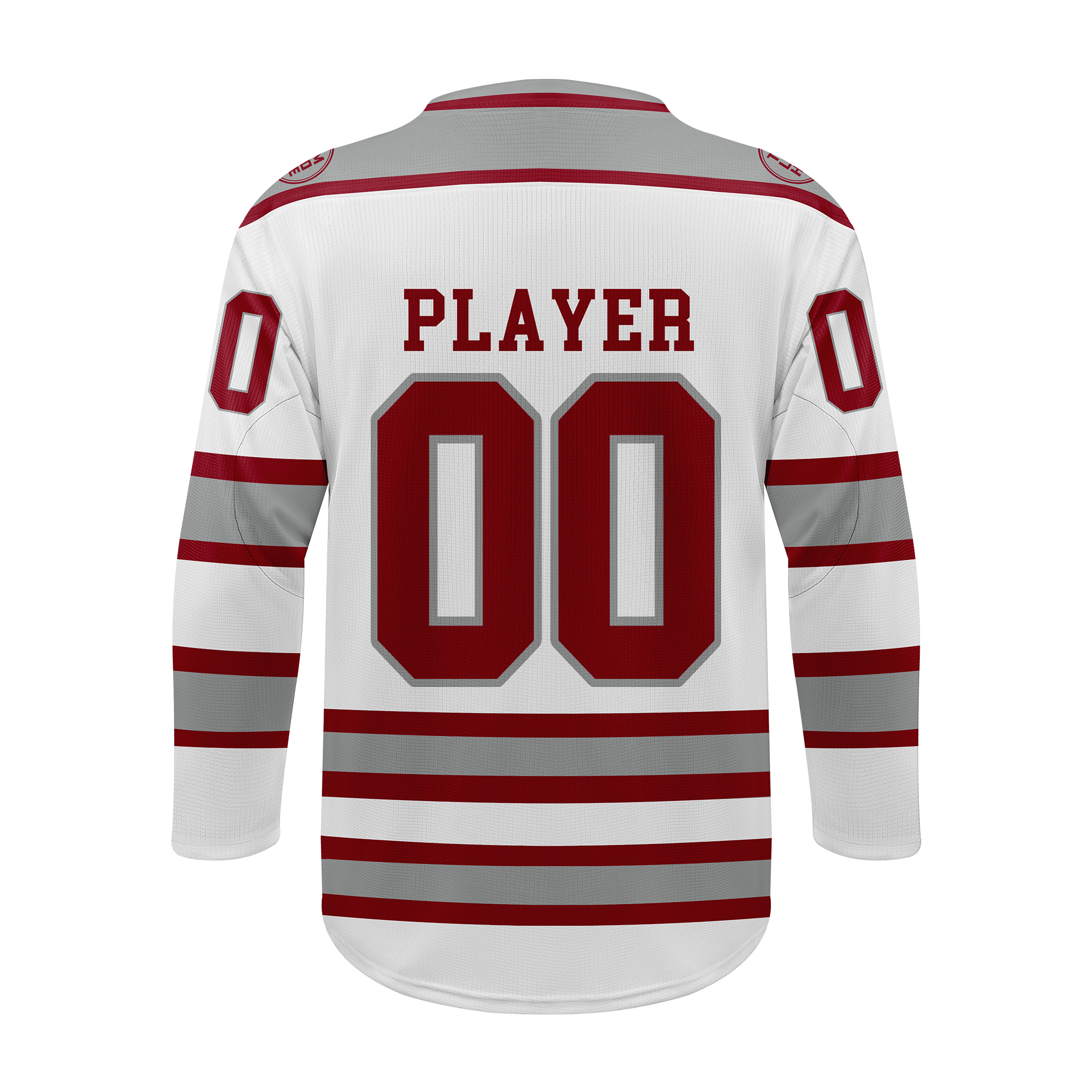 Custom Hockey Jersey Practice PS-202 WhiteRedSilver