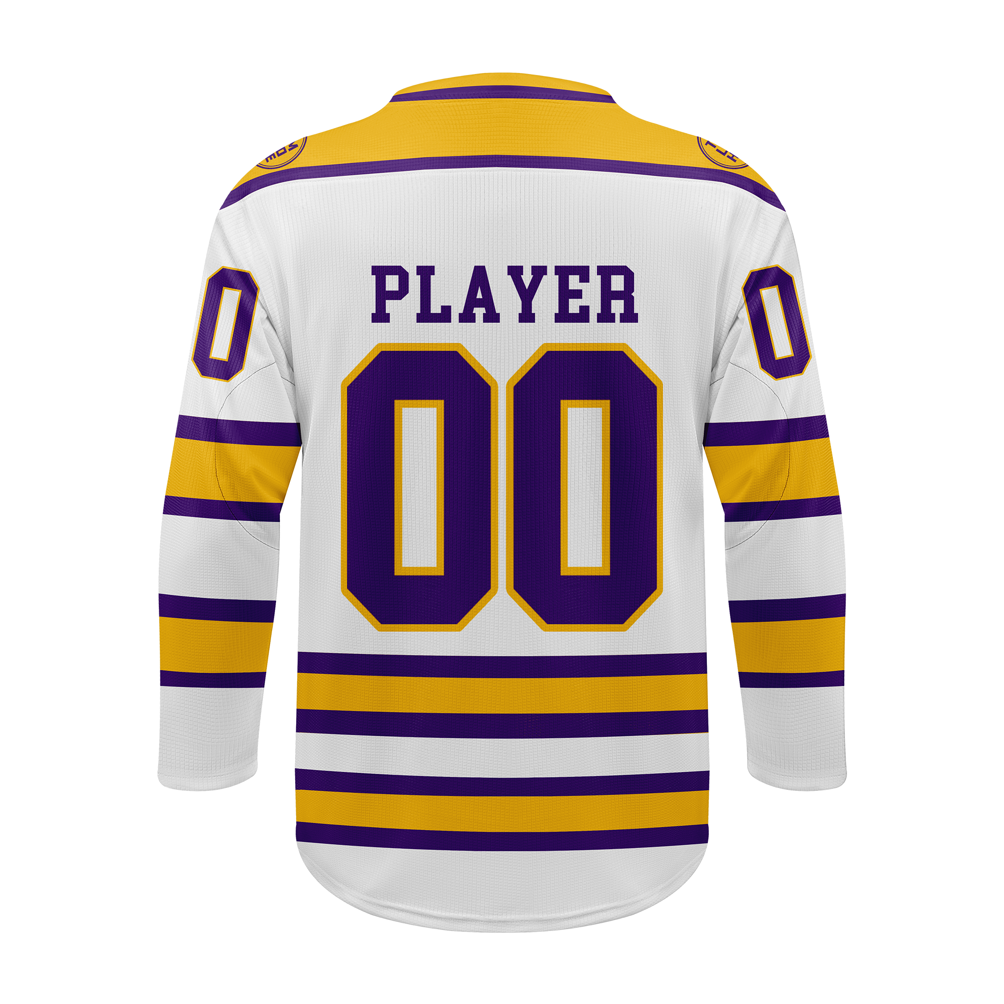 Custom Hockey Jersey Practice PS-202 WhitePurpleGold